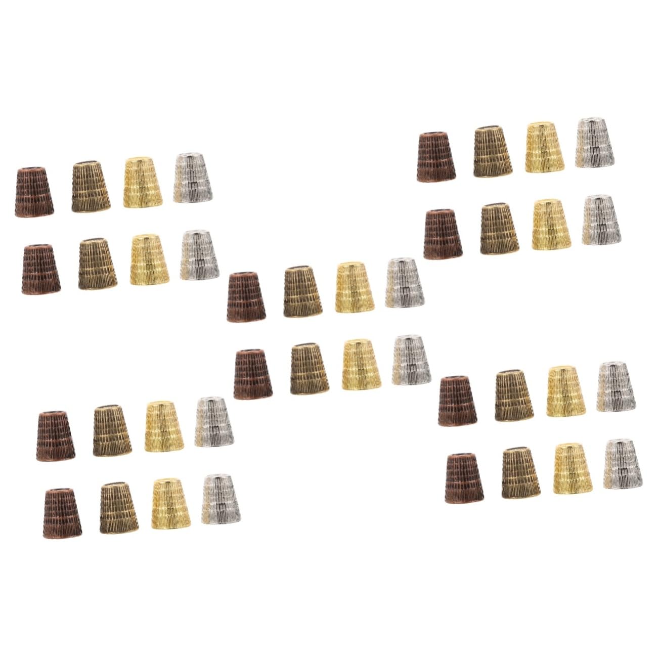 NUOBESTY 5 Set Strumenti per Cucire Ditale Fai da Te Ditale Trapuntato Protezioni per Le in Rame Ditale di Rame da Cucito Professionale Ditali in Rame Metallo 8 Pezzi * 5