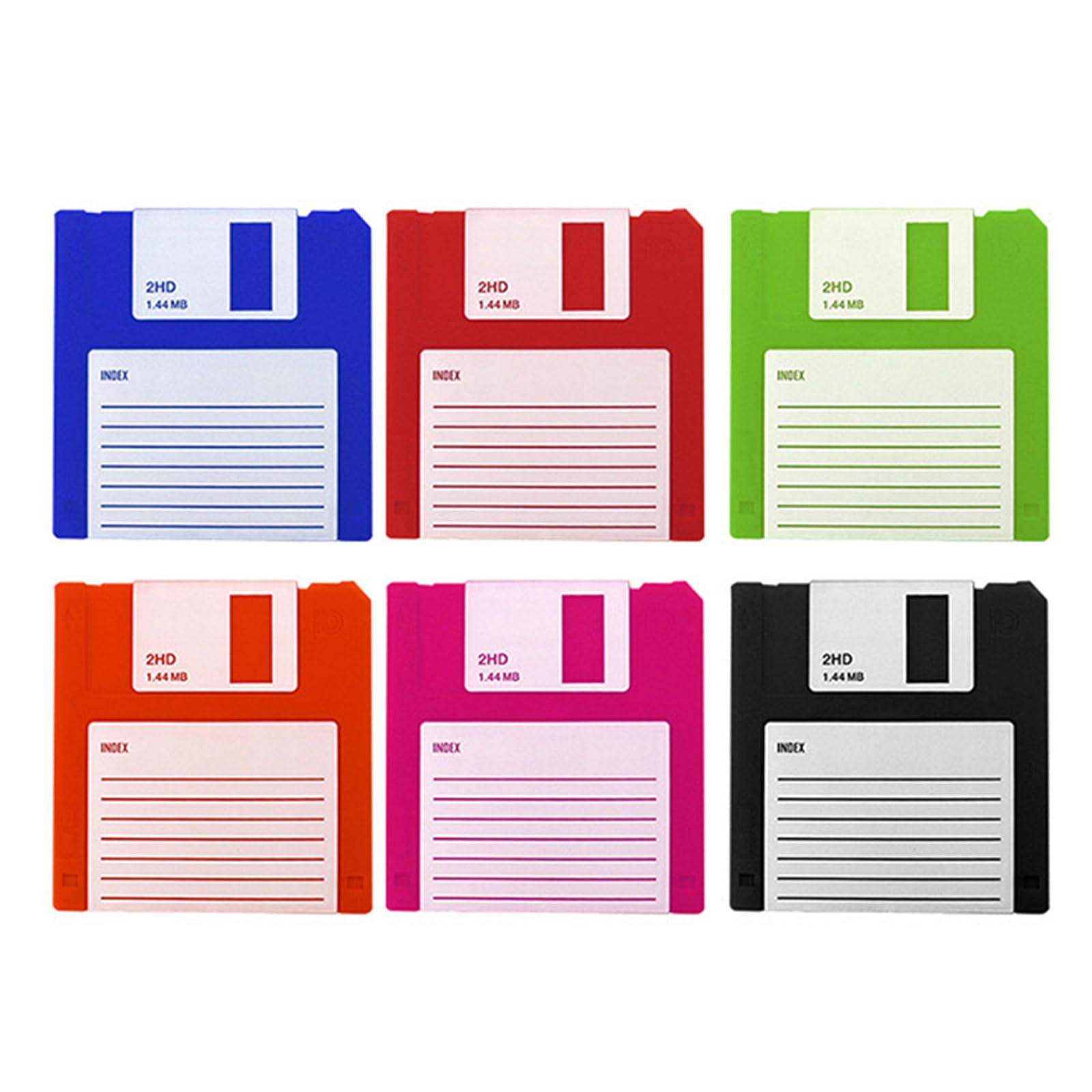 6 Count Silicone Coasters Drink Mats Unique Cup Mats Floppy Disk Cup Pad Silicone Texture for Gifting Home and Cups Use Home and Decors