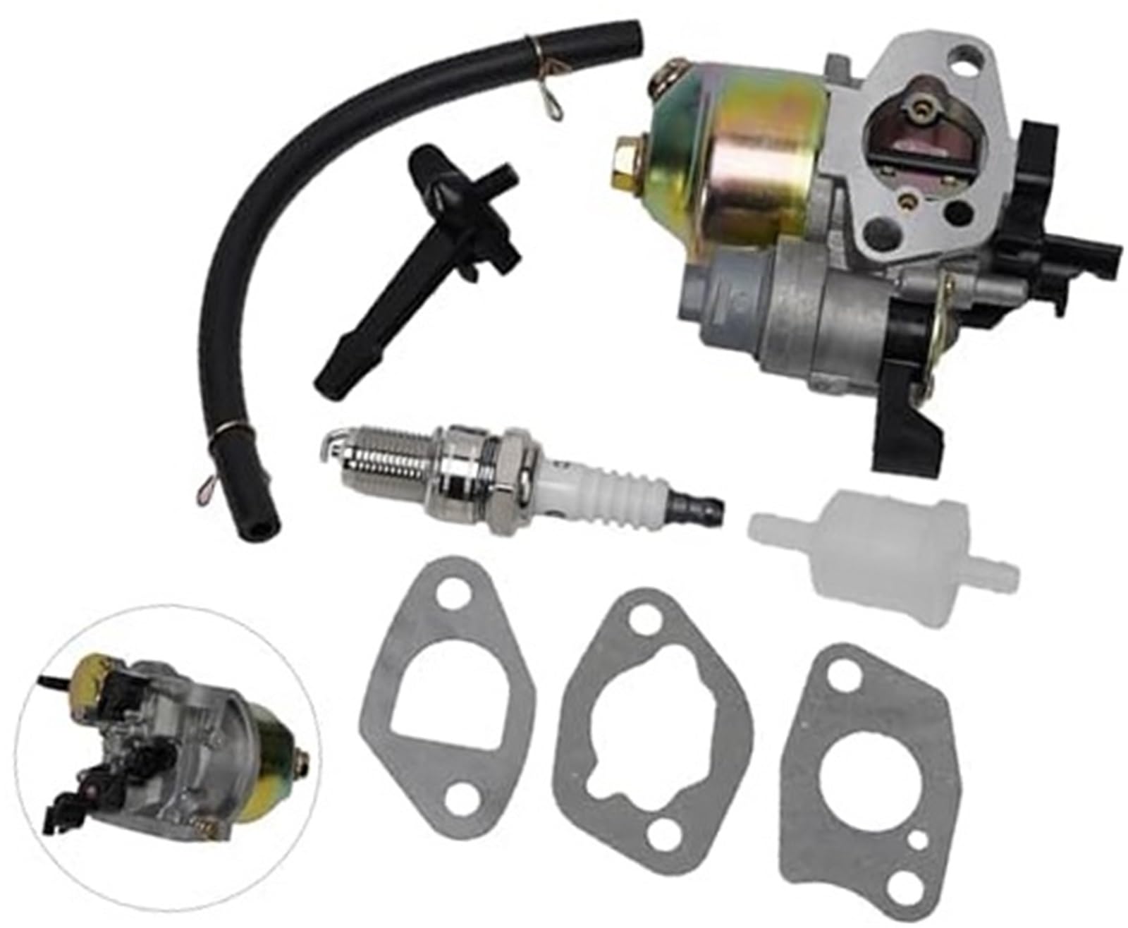 Demulax One Color Engine Fuel Mixing Carb Carburetor, For Loncin 5.5-6. For Hp Engine, For Snow Blower Vibrating Plate Motor 1 X 3