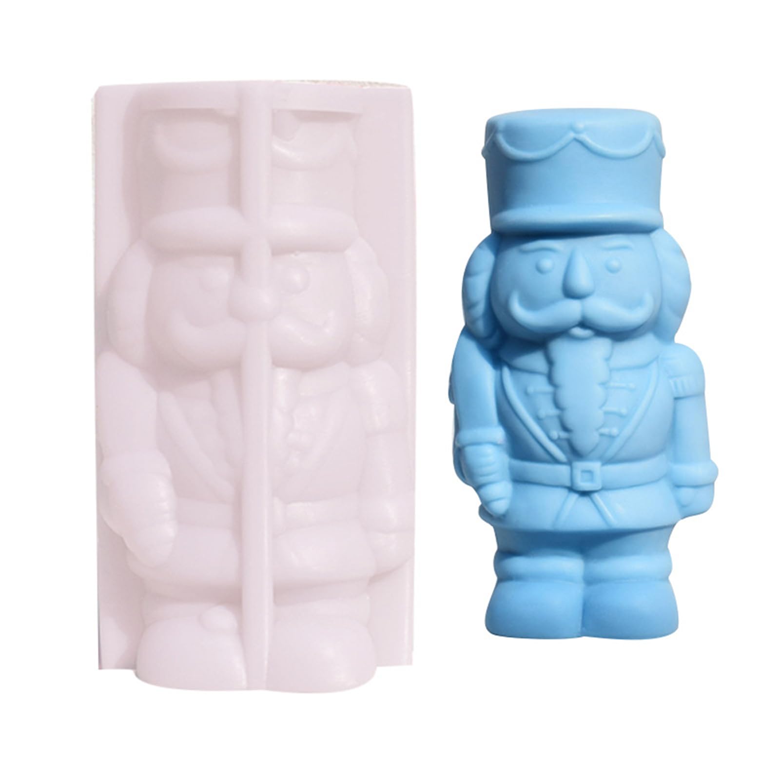 2 stampi in silicone a forma di soldato per realizzare sapone, cioccolato, fondente, caramelle, dessert, torte