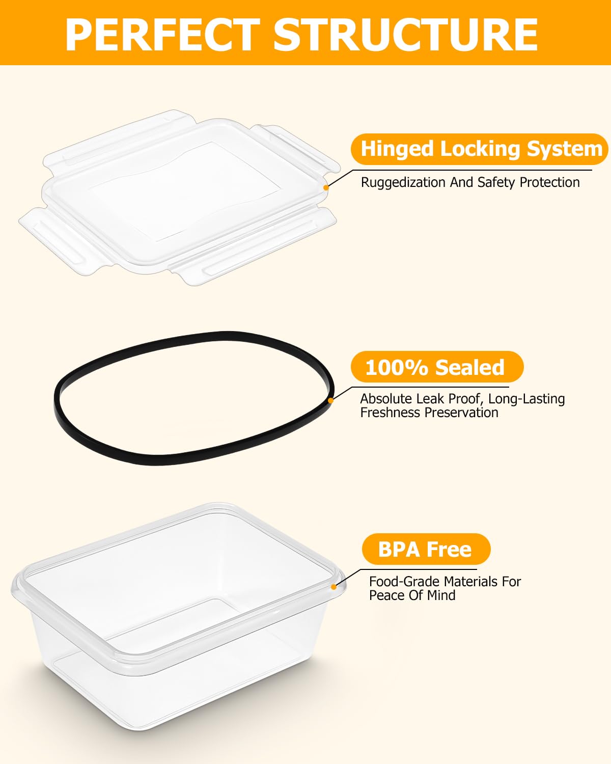 24 Pezzi Contenitori di Plastica Contenitori Alimenti,Barattoli Cucina con Coperchio Contenitori Pasta Barattoli Cucina Senza BPA per Cereali, Porta Muesli,Farina 1L/0.84L/0.7L/0.55L/0.35L