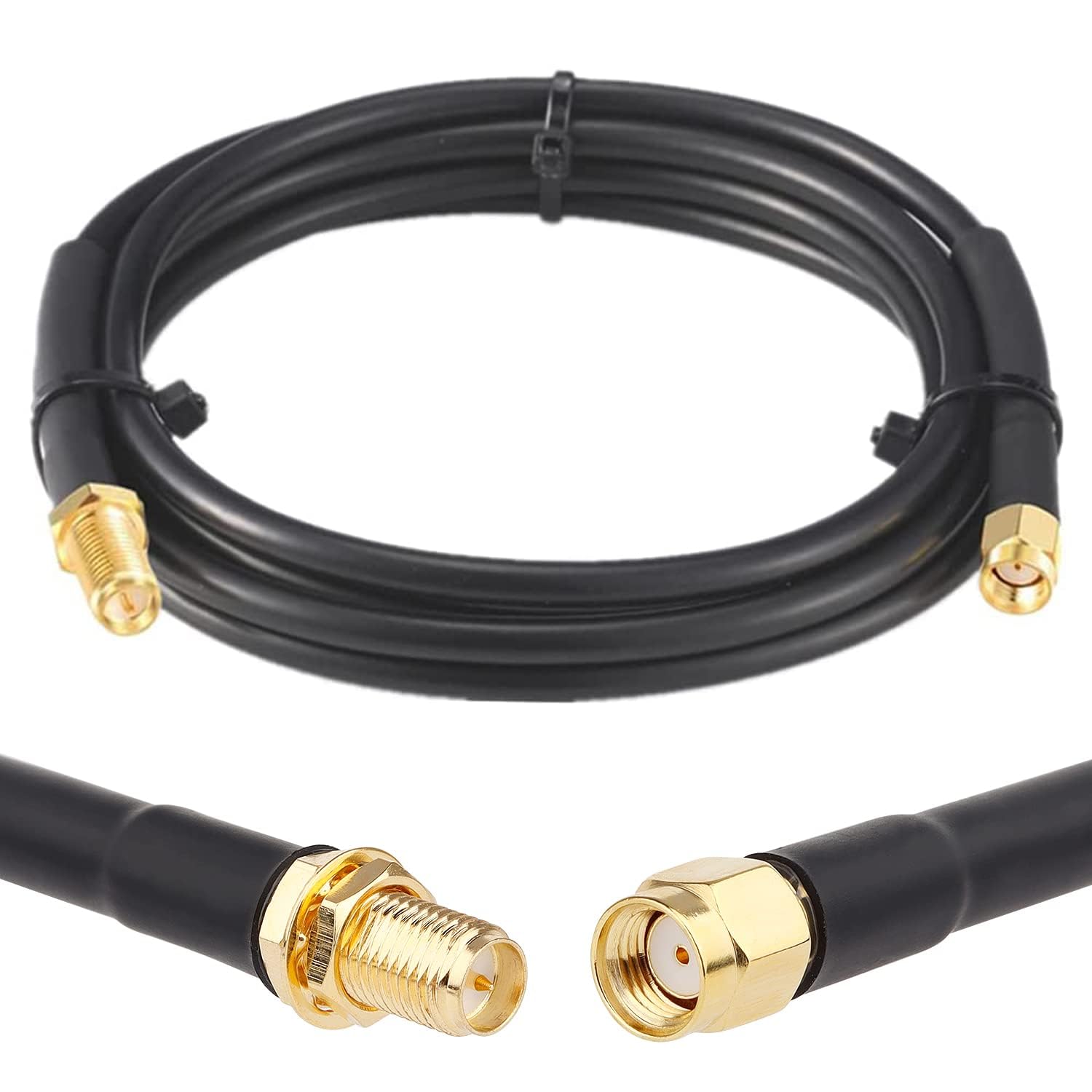 NBR RP-SMA Male to RP-SMA Female Cable 10Mtr. RG58 RP-SMA Cable WiFi Antenna Extension Coax Cable for WiFi LAN Router Wireless Network Card Adapter-image-45