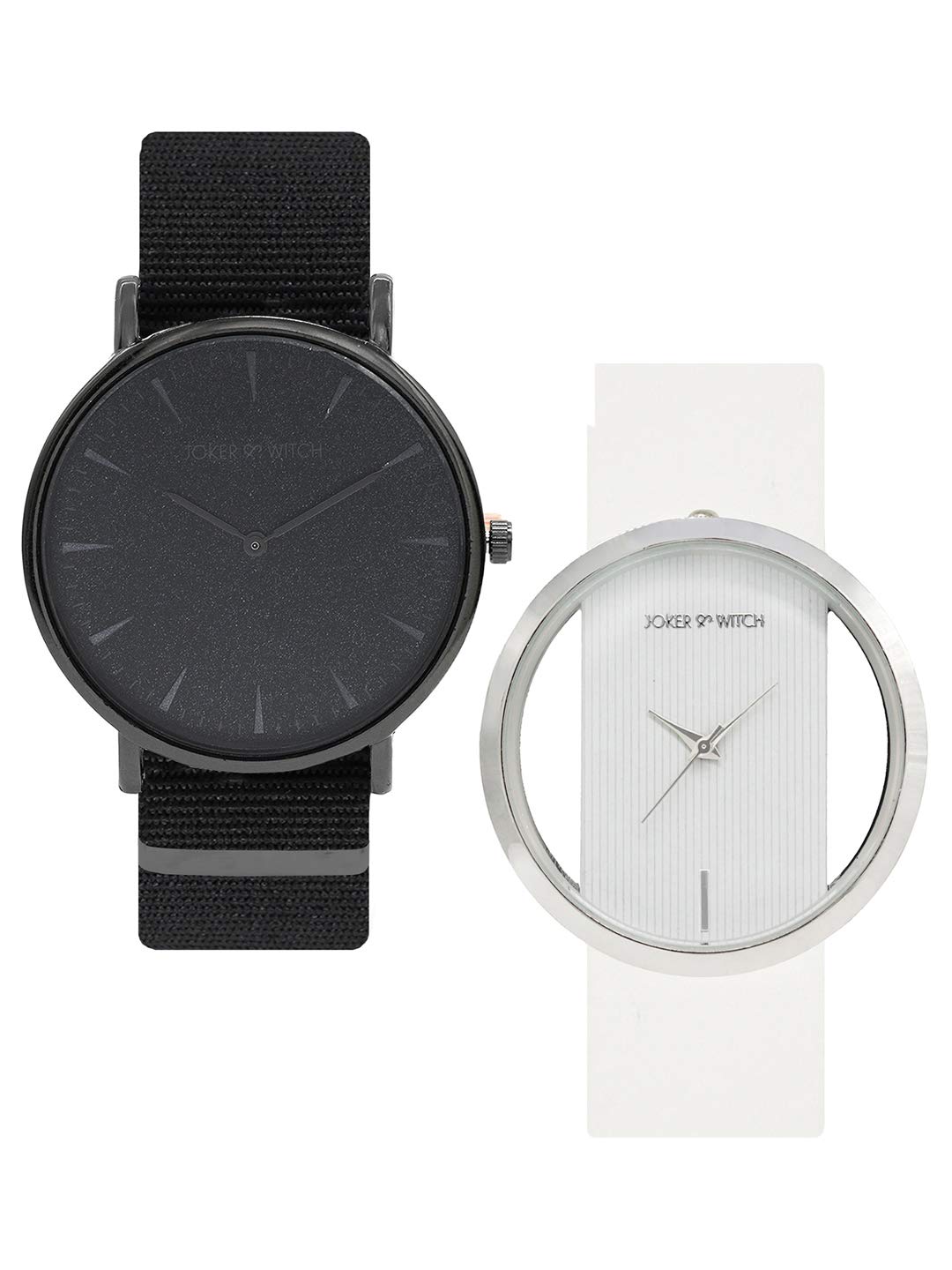 Joker & Witch Polyurethane Taylor & Tami Couple Analog Watch Gift Set For Men And Women, Black Dial, White Band (B08WS3MTRJ) Amazon Price History, Amazon Price Tracker