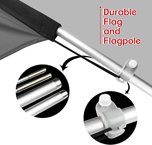 Miniatura 4 de Bandera de barbería, banderas de barbería con kit de poste, bandera de barbería con juego de poste, letrero publicitario de bandera de plumas de