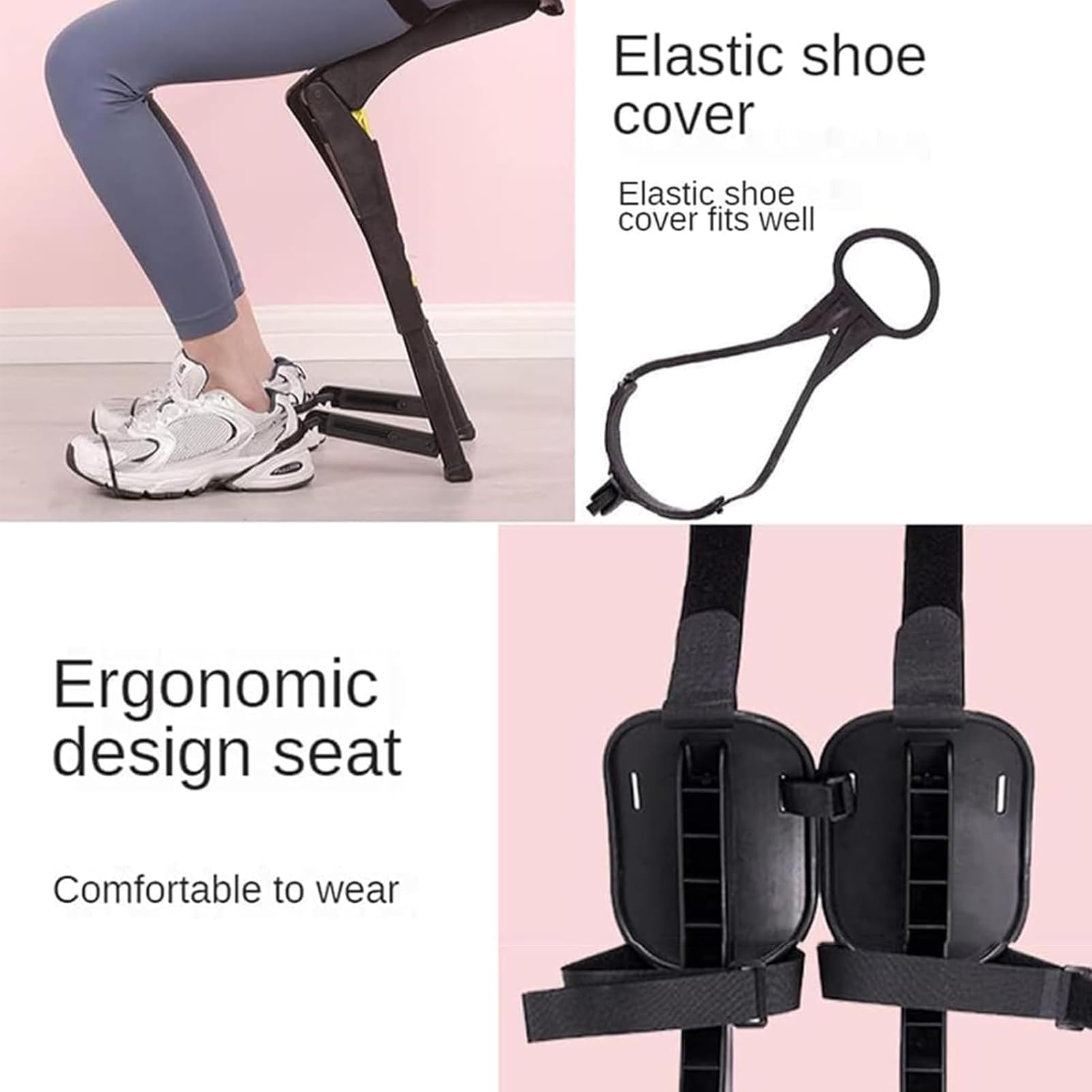 Sgabello Regolabile Indossabile Invisibile Sedia da Viaggio Esoscheletro Levitazione, Sedile Ergonomico Leggero per Lavoro Metropolitana Carico 280Lbs