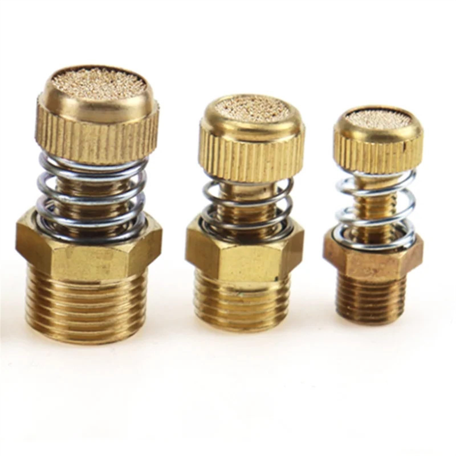 Silencieux d'échappement pneumatique, Silencieux à ressort réglable, raccord de tuyau d'étranglement, pièce pneumatique, 10 pièces/lot(1/4 inch)