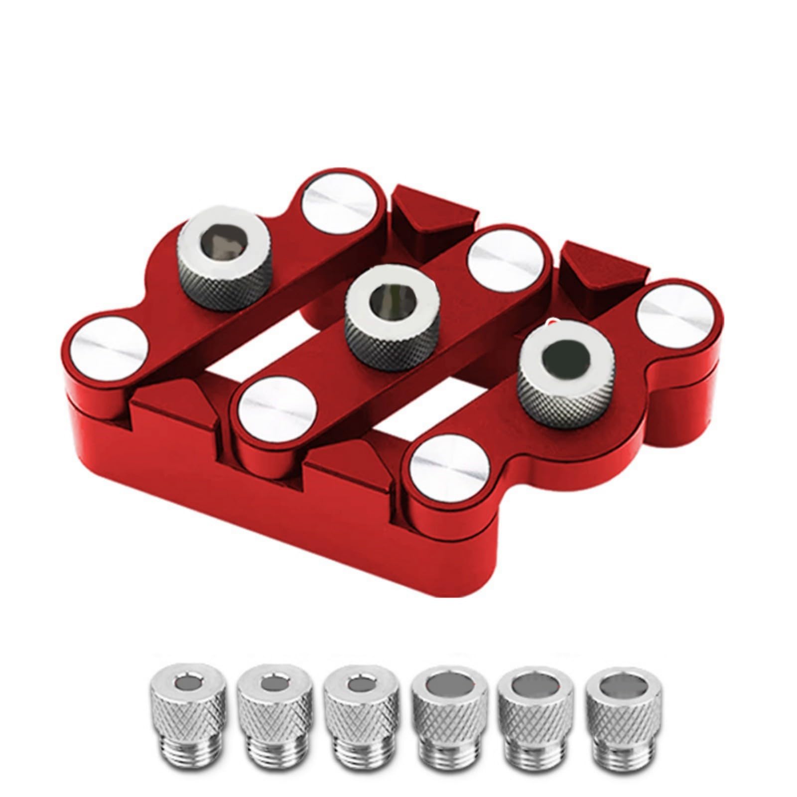 Centering Alignment SelfCentering Dowel Gauge for Woodworking Projects Aluminum Alloy Punches Positioning Jigs Multihole Positioning Jigs