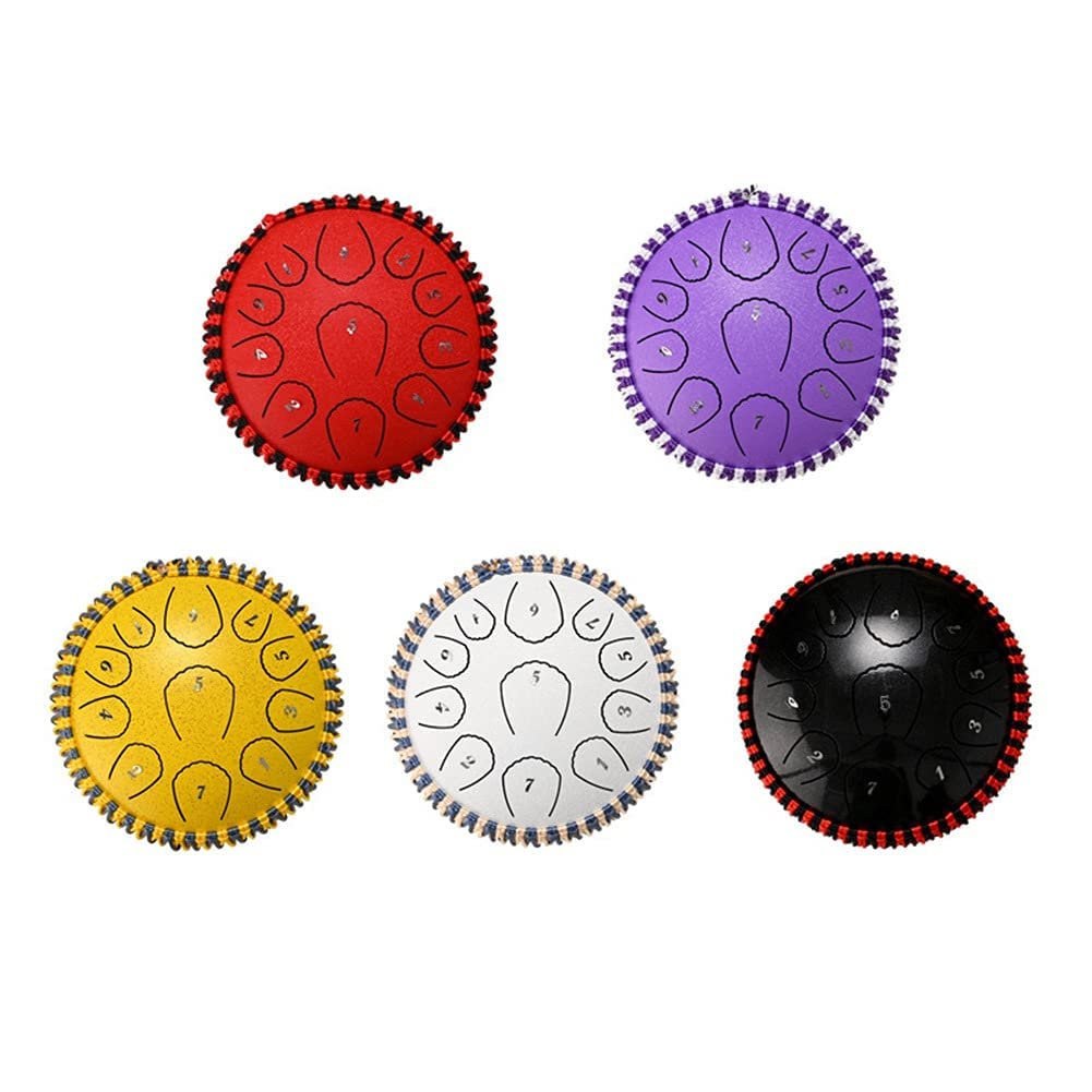 Tambores de Mano Instrumentos Tambores de Mano Tambor de Lengua para Adultos Tambor de Lengua de Acero 11 Notas Tambores de Acero de 7 Pulgadas Tambor de Tanque para niños pequeños Manos Adultos