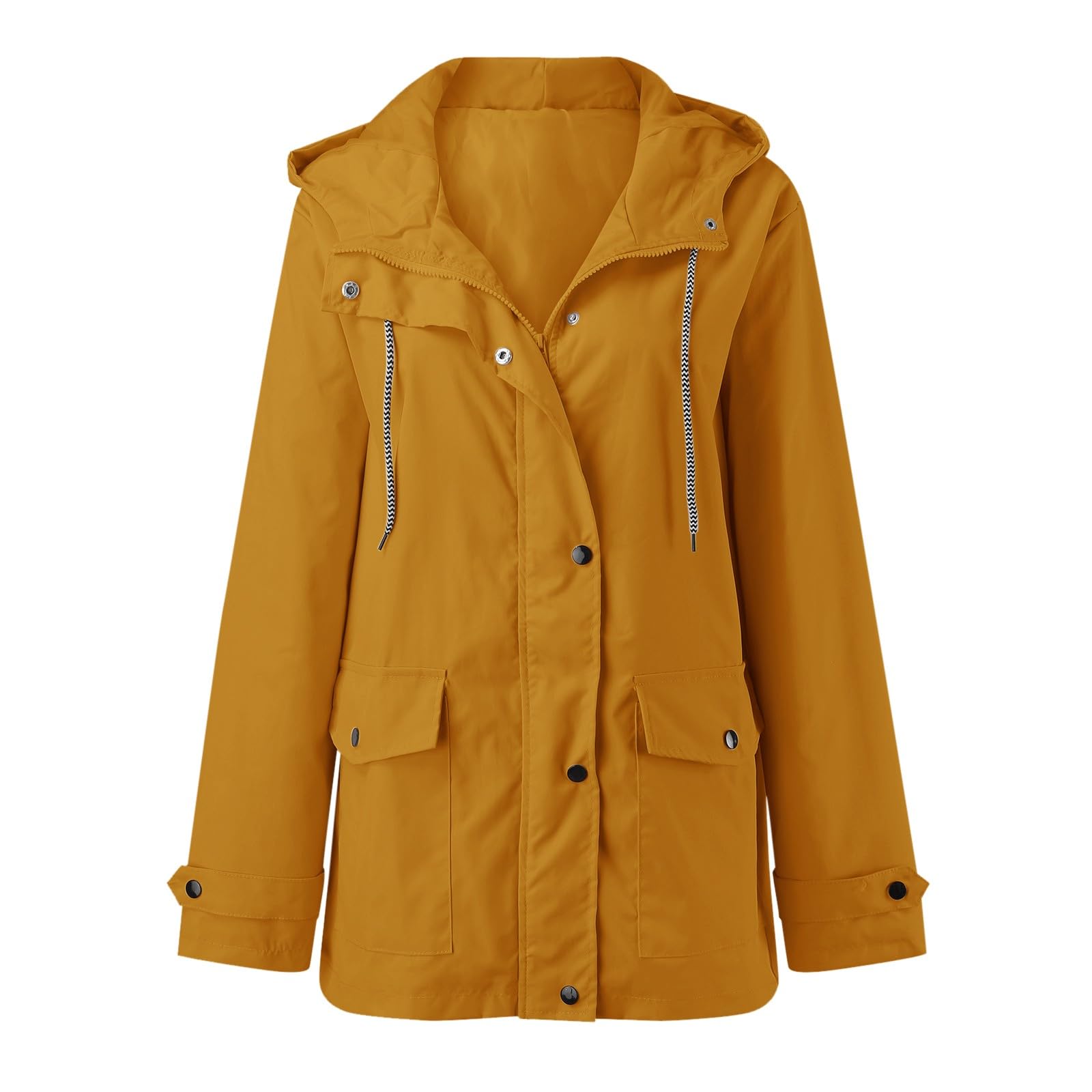 Genérico Chaqueta Mujer-Sudadera Con Capucha Para Mujer Abrigo Impermeable Para La Lluvia Bolsillos SóLidos Chaqueta Con Cremallera Entrenamiento Chaqueta De Lluvia A De Al Libre