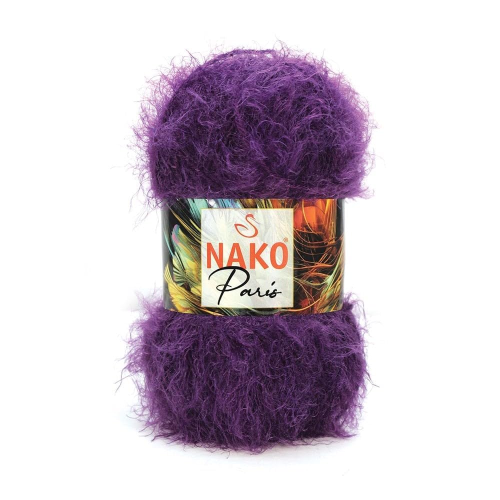 NAKO Paris, Knitting Yarn, Crochet Yarn, Acrylic Shawl Winter Hat Scarf Yarn - 3 Skein(Ball) 40% Premium Acrylic - 60% Polyamide Each Skein/Ball 100 gr 268 yds - 14067 — image 1