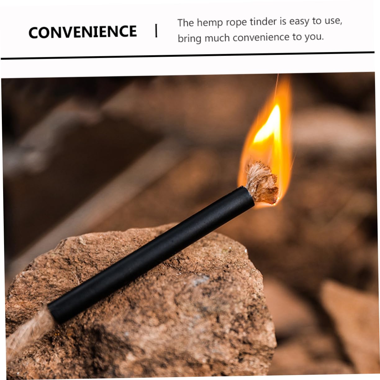 Happyyami Portable Cord Fire Starter Rope for Camping Essential Outdoor Survival Accessory Durable and Easy to Use Camping Gadget for Fire Starting