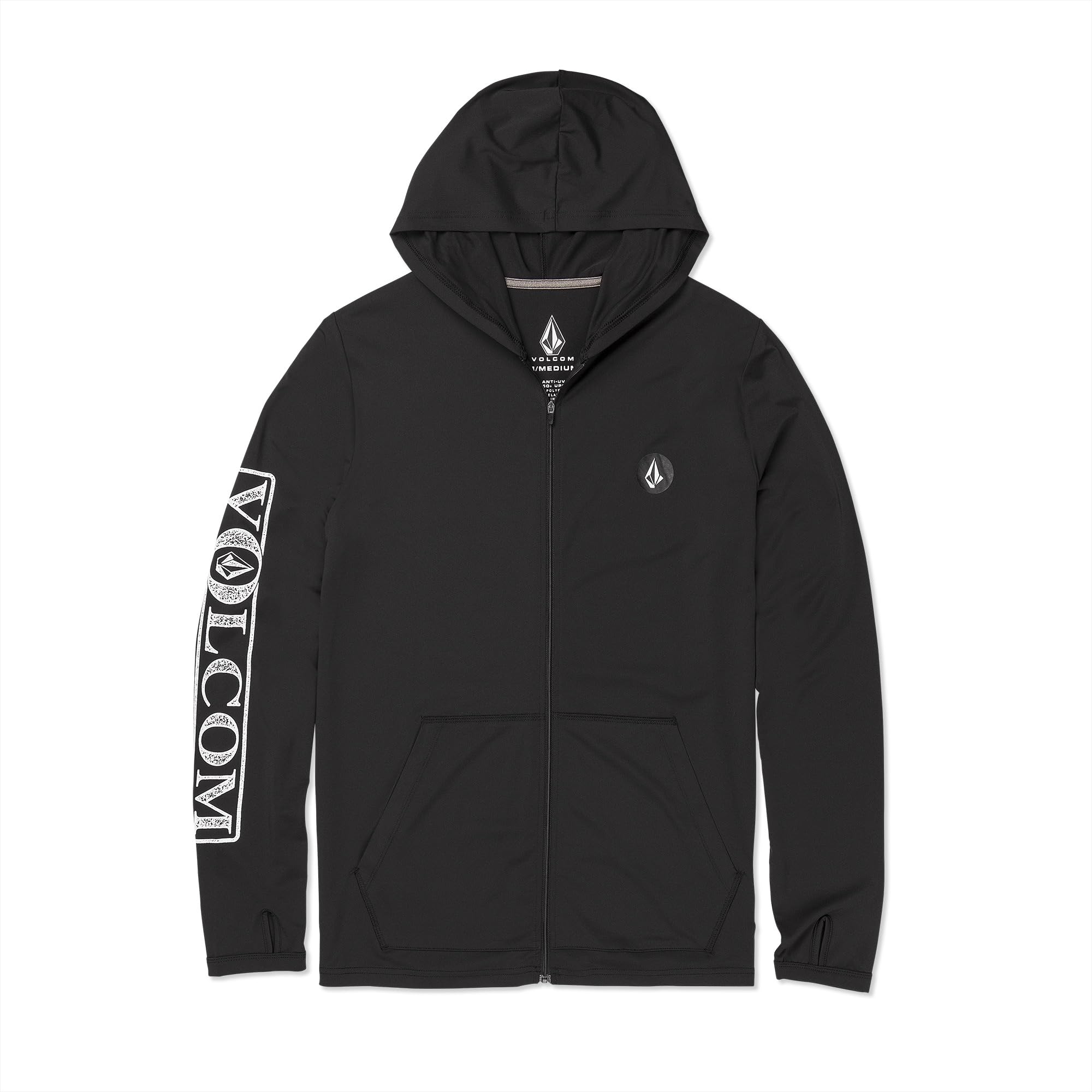 Volcom Rally con Cappuccio Manica Lunga 50+ UPF Loose Fit Rashguard Maglietta Rash Guard Uomo