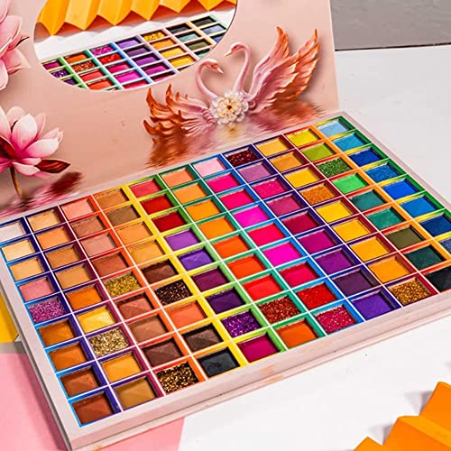 Creamoon 99 Colors Eyeshadow Palette,Rainbow Shadow Makeup Pallet,Professional Matte Glitter Makeup Metallic Eyeshadow Long Lasting Blendable Natural Colors Make Up Eye Shadows Cosmetics Gift Kit #TOP4