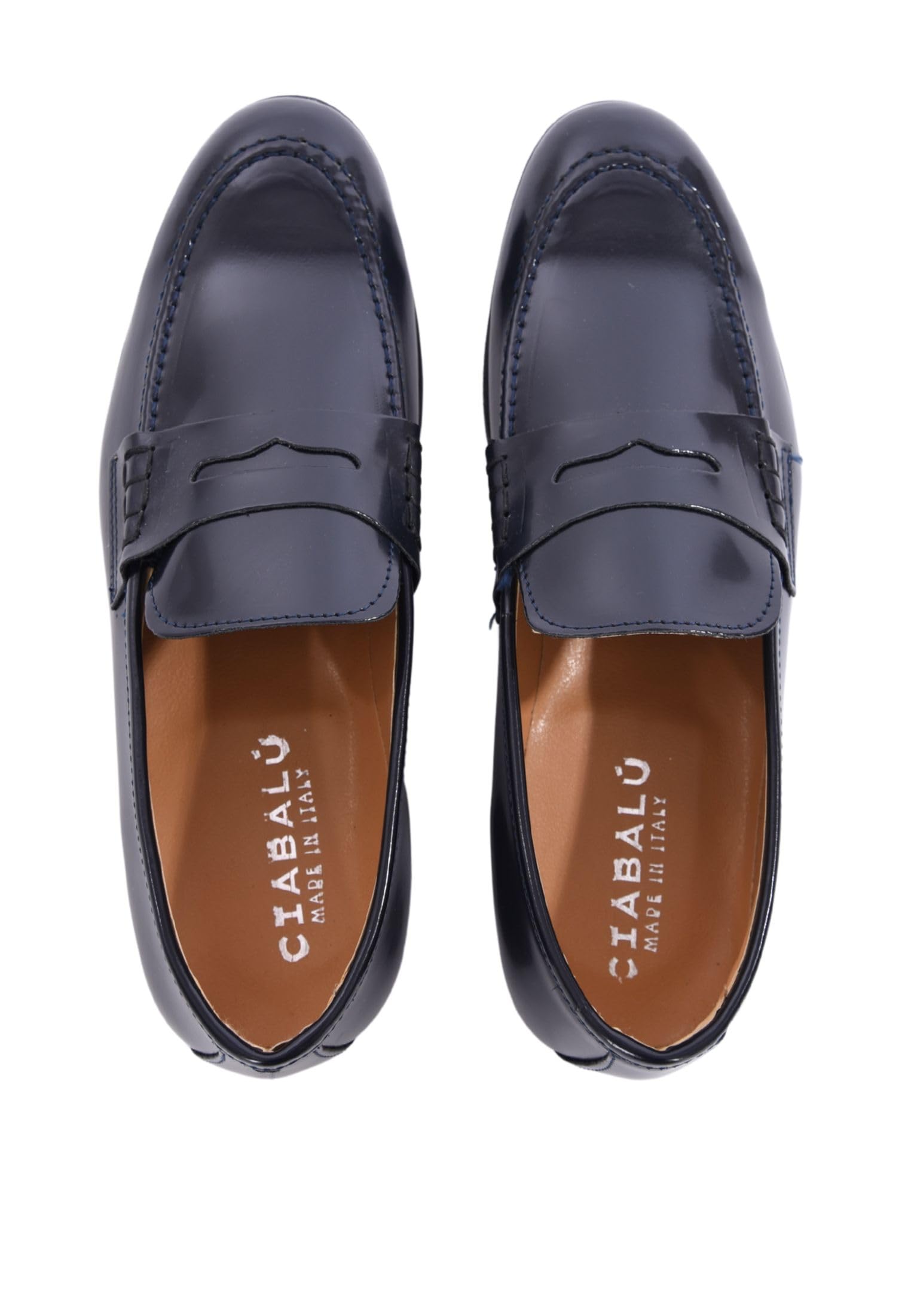 Mocassini Uomo Eleganti Lucidi Made in Italy Artigianale in Pelle Sintetica Suola in Gomma Antiscivolo Scarpe Classiche Verniciate