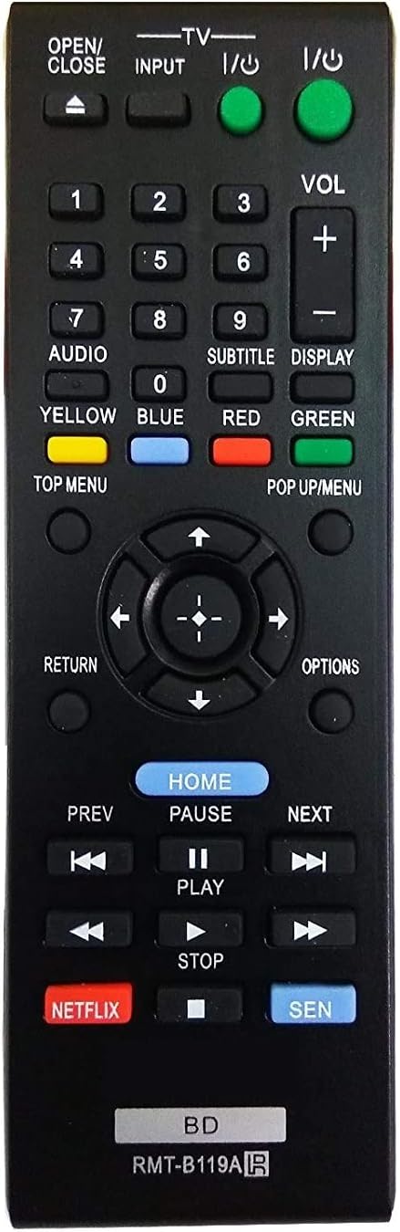 LOHAYA RMT-B119A Remote Control for Sony Blu-Ray DVD
