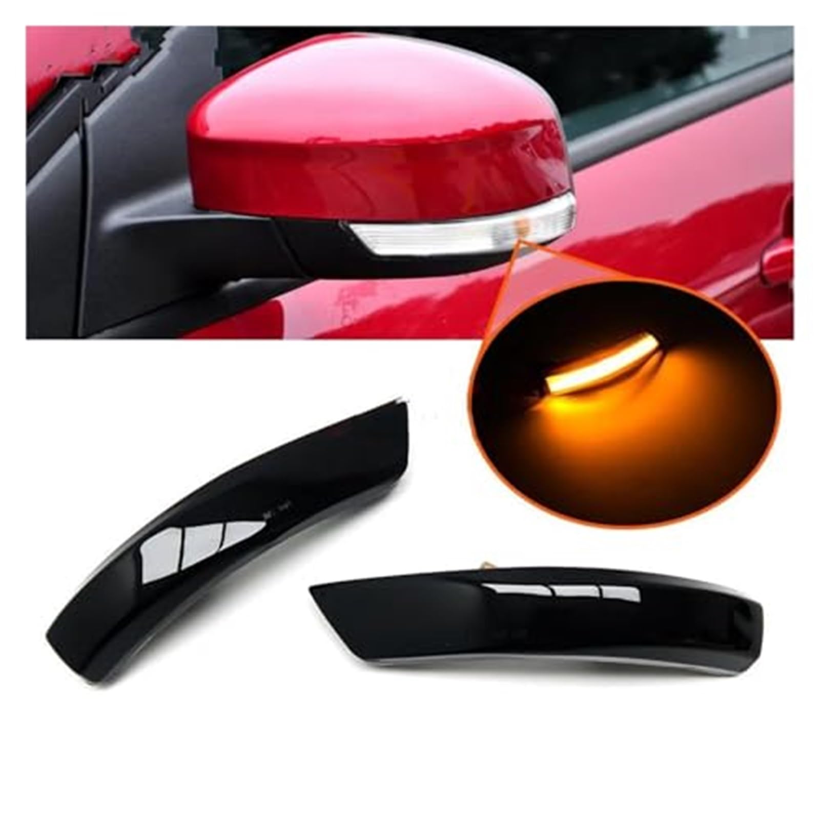Dla Focus, 2 3, dla Mk2, dla Mk3, dla Mondeo, dla Mk4 dynamiczny kierunkowskaz LED boczny kierunkowskaz w lusterku lampa migająca Światło kierunkowskazu samochodowego