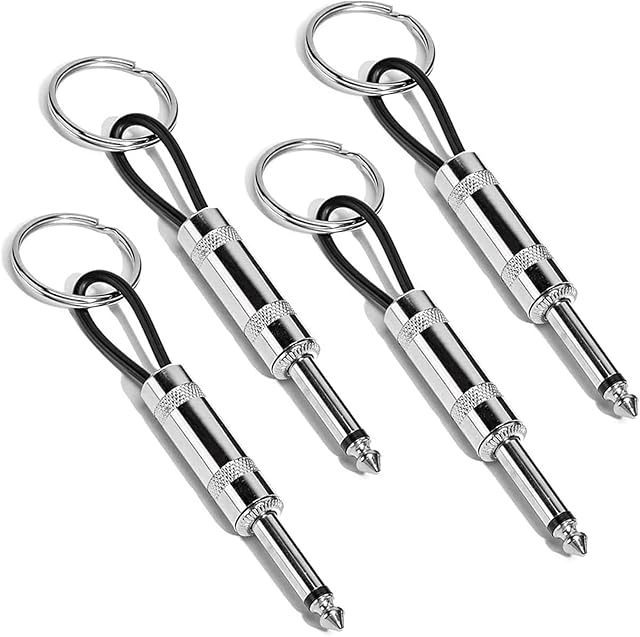 SHIYUAN 4Pcs Key Holder with 6.35mm Plug, Exquisite and Durable Guitar Amplifier Key Rack, Stylish and Unique Key Holders for The Home, Key Holder for Hanging and Decoration