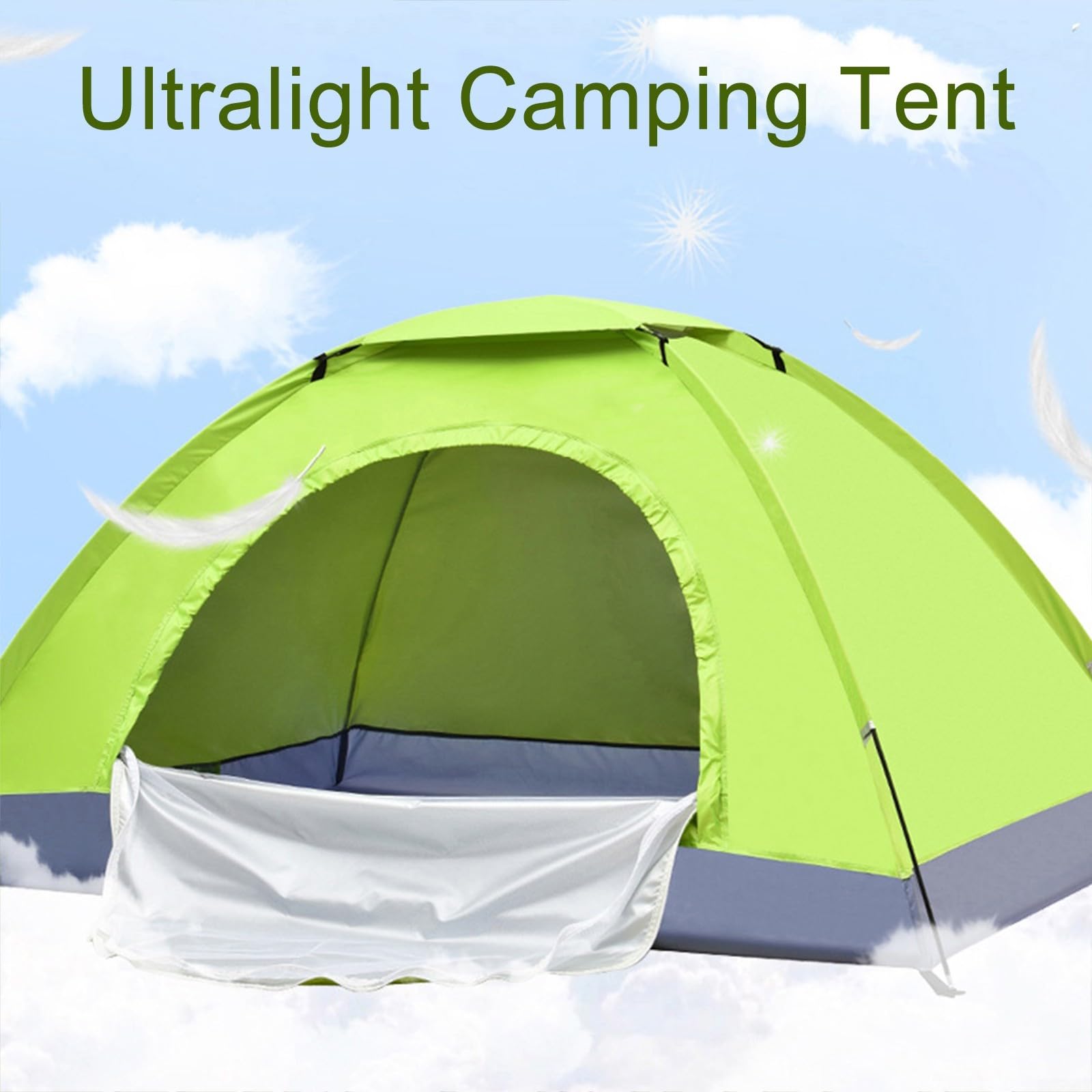 Ultraleichtes Campingzelt, 2-Mann-Zelt mit Unterständen, Tragetasche, tragbares wasserdichtes Oxford-Gewebe, Campingzelt zum Wandern