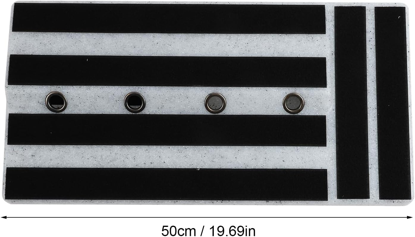 Asixxsix Multi Effects Guitar Pedal Board, Large Size Design Effect Pedalboard, Portable PE Material, Lightweight and Sturdy, for Accessories, Power Supply (Black Marble)