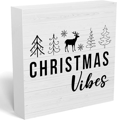 Miniatura 9 de Divertido letrero navideño con texto "Lets Get Lit", decoraciones navideñas para interiores, accesorios de escritorio de invierno y Navidad,