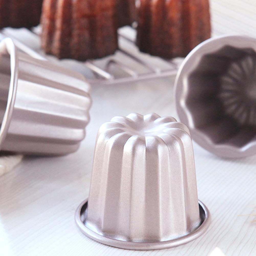 4pcs / 8pcs Canele Formen Kuchen Pfanne Antihaft Muffin Backformen Cupcake Pfanne 2,5 Zoll Kohlenstoffstahl Gebäck Form Home Oven Backen Werkzeuge (8)
