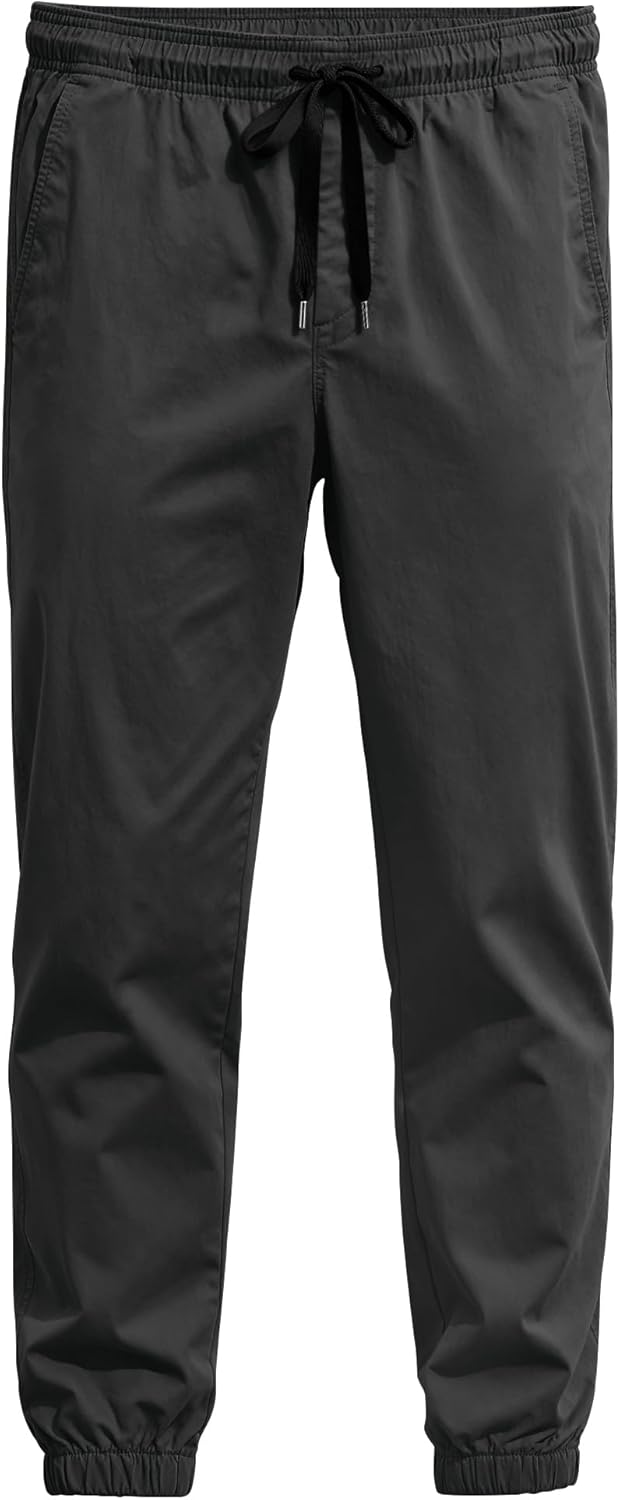 HOTake Men's Joggers Casual Lightweight Elastic Waist Drawstring Hiking Chino Pants Men - Image 7