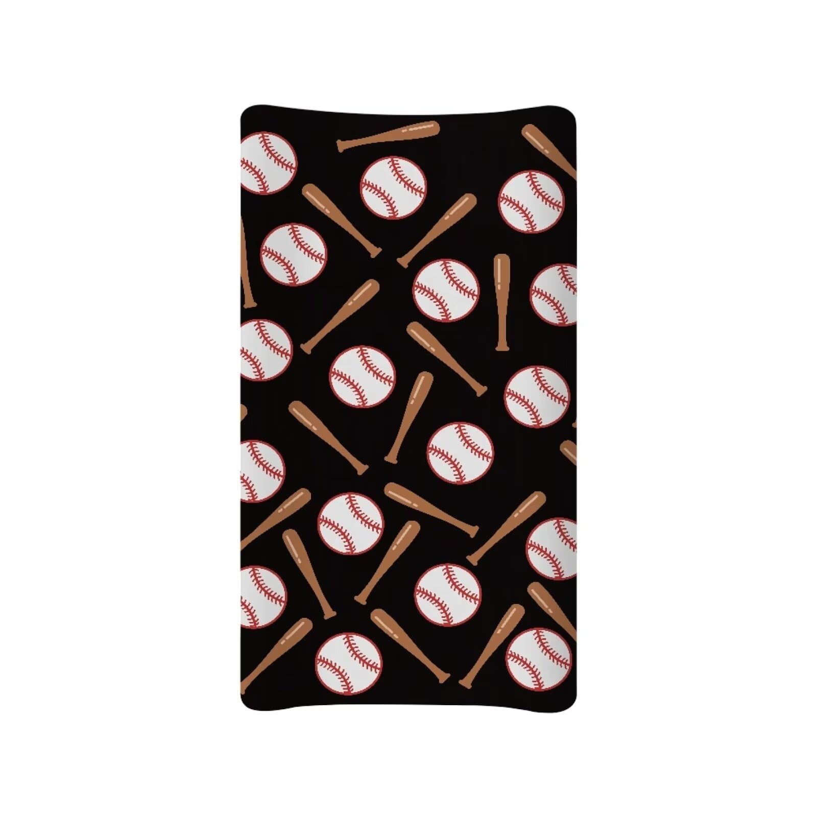 HUISEFOR Baseball Print Changing Pad Cover for Baby Diaper Change Table Covers Soft Stretchy Unisex Diaper Change Table Sheets 16 X 32 Cradle Mattress