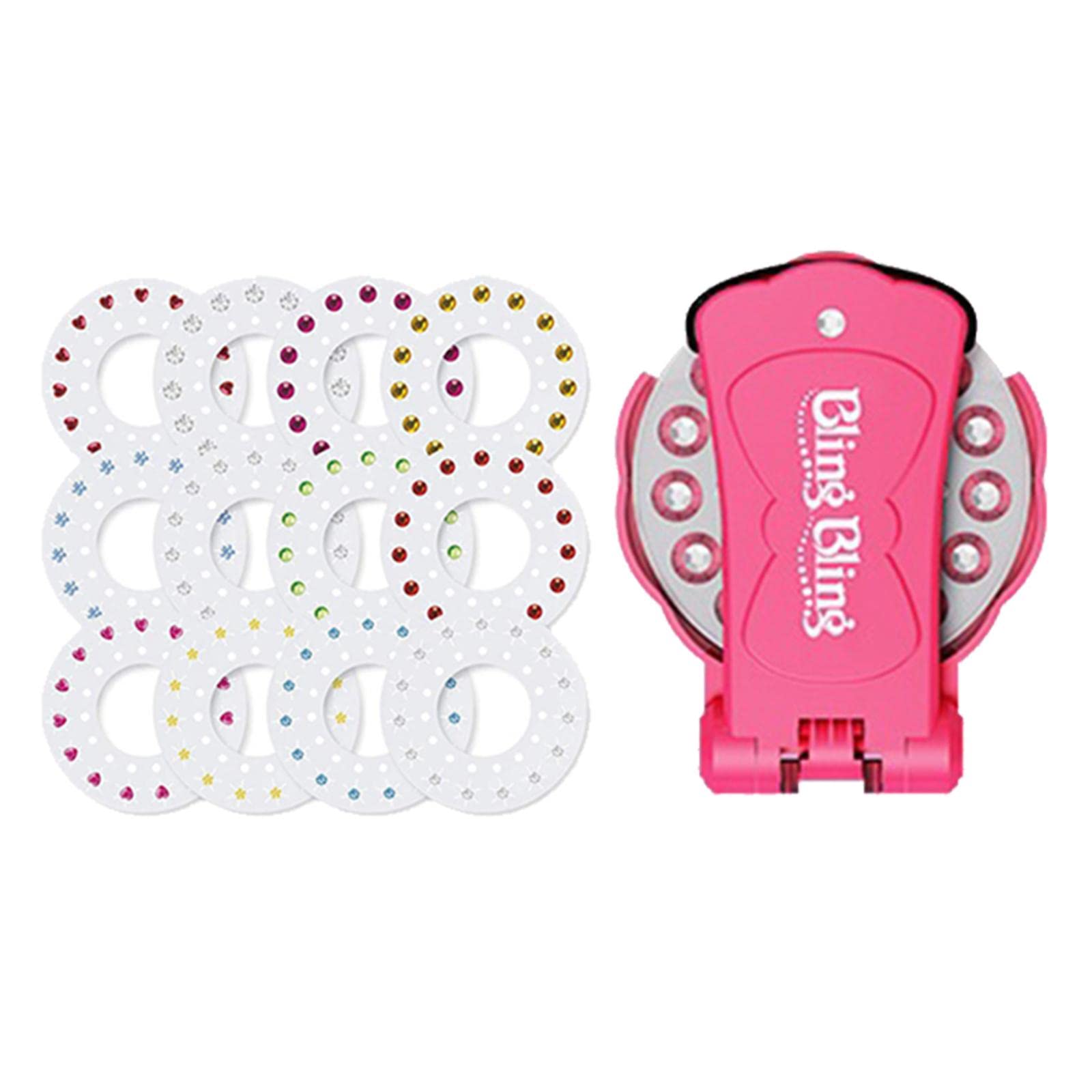 Shining Bling Diamond Hair Sparkle Stapler Machine Set Gems for Decor Gift