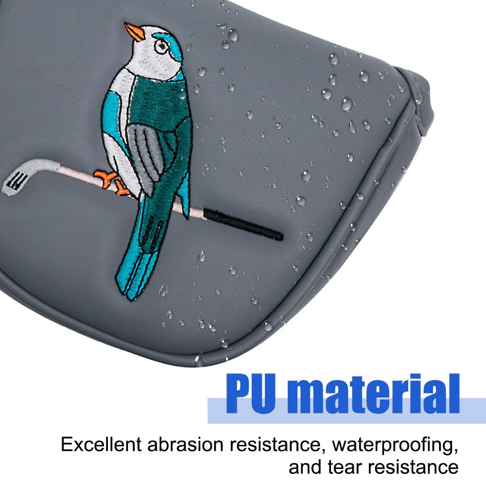 Funda para putter de golf, piel sintética, cubierta interior de terciopelo suave, cubierta de cabeza de golf para la mayoría de putters de golf