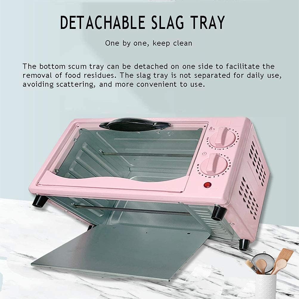 Genérico Mini horno freidora de AIRE Rosa de 12 L: horno tostador de convección multifunción, electrodoméstico eléctrico de encimera, Perfecto para hornear, asar y freír al AIRE (Talla única Rosa)