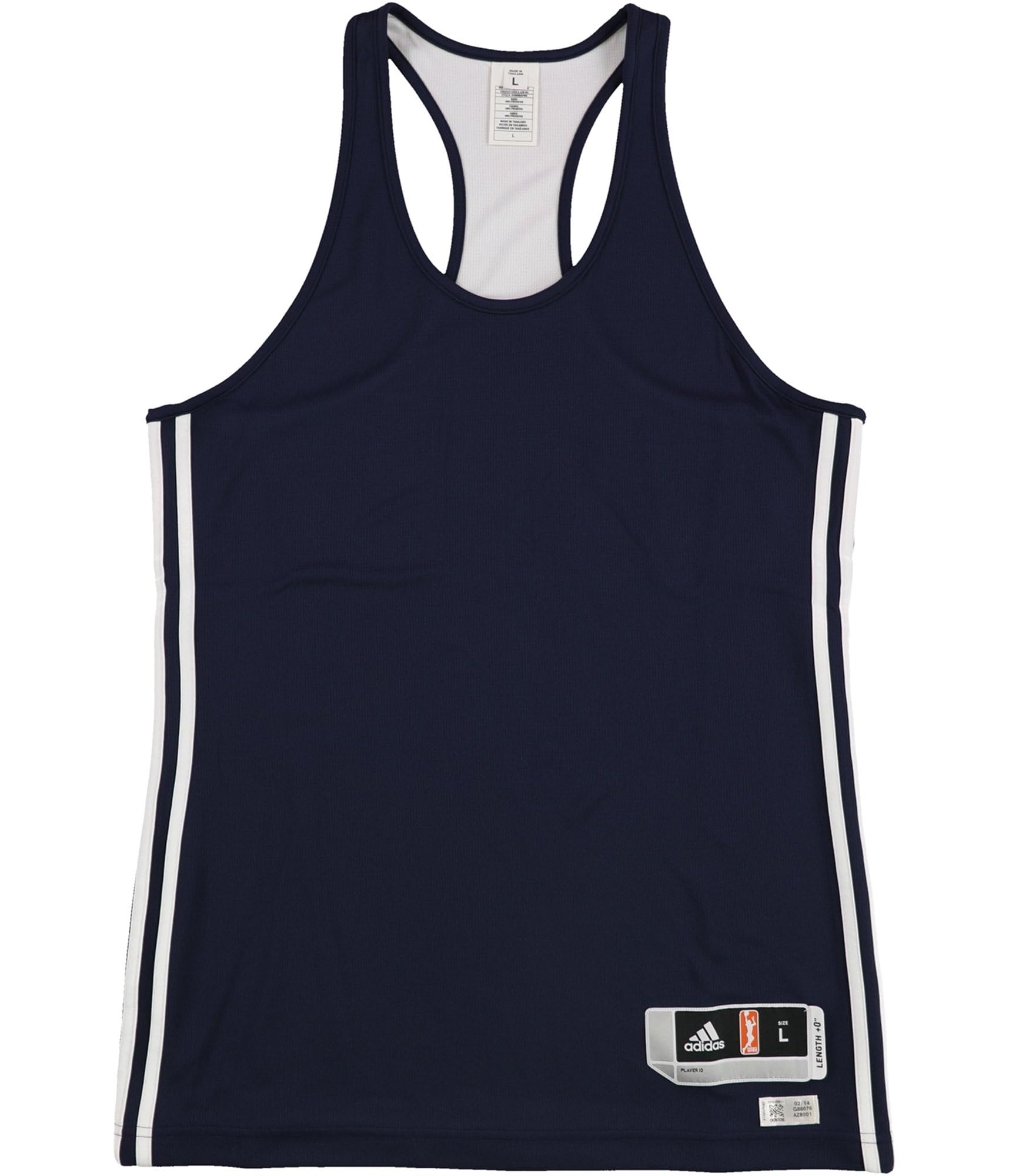 adidas Womens Blank Basketball Jersey, Blue, Large