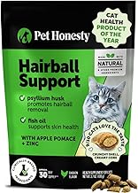 Cat Hairball Support Crunchy & Creamy Chews, Hairball Remedy Treats, Cat Furball Treatment, Supports Skin & Coat, Vitamins for Digestion, Chicken (30-Day Supply)