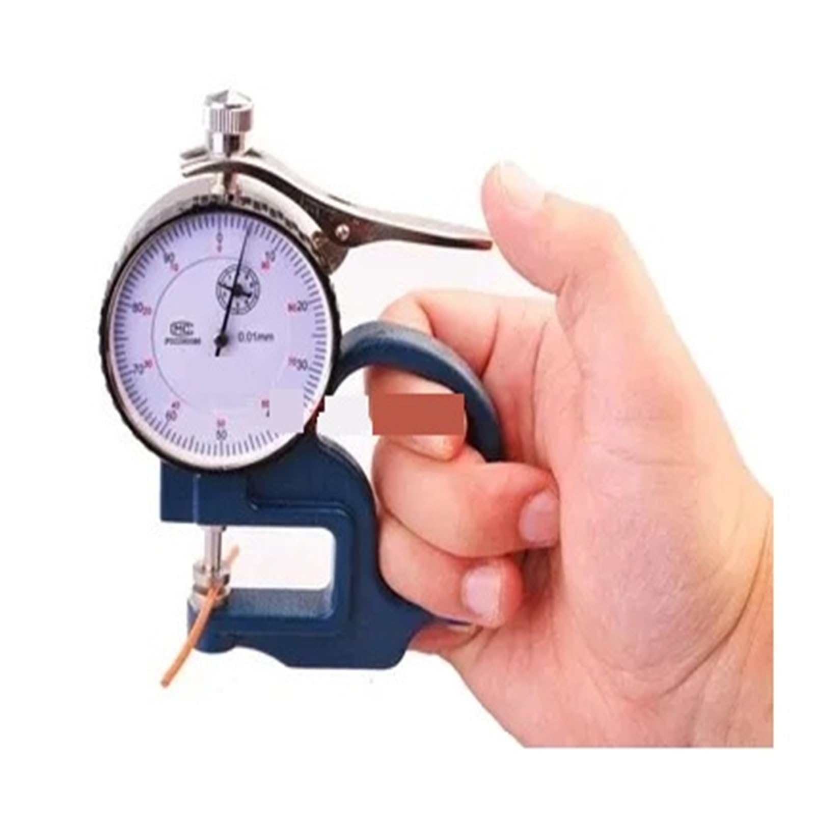 0-10mm Okrągła Tarcza Turkusowy Metalowy Uchwyt Miernik Grubości Narzędzie Dial Tester