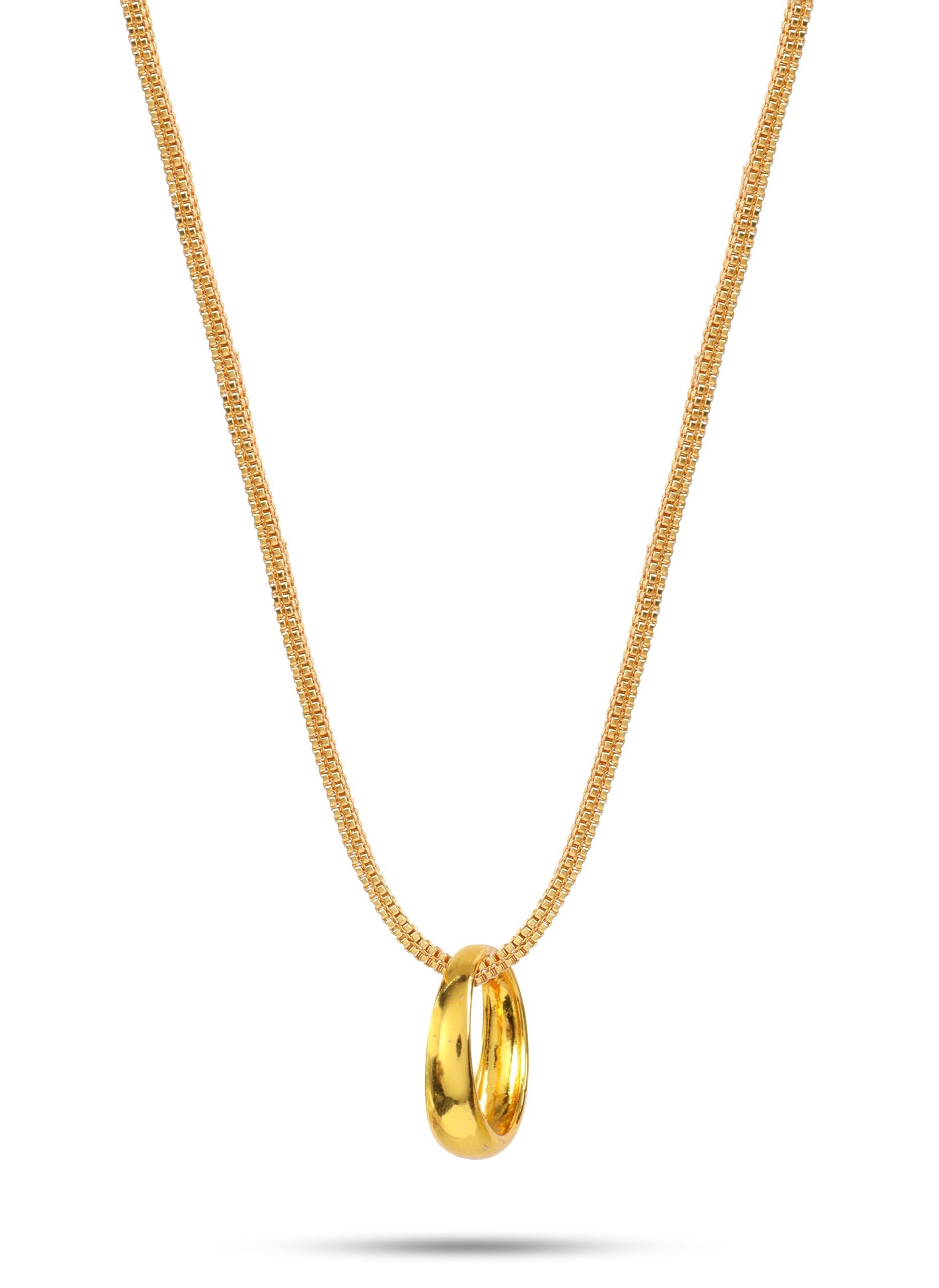 One Gram Dollar Pendant Chain for Men and Boys Birthday Gift Anniversary Gift for Husband (18 inch)(DC-1110)-image-27