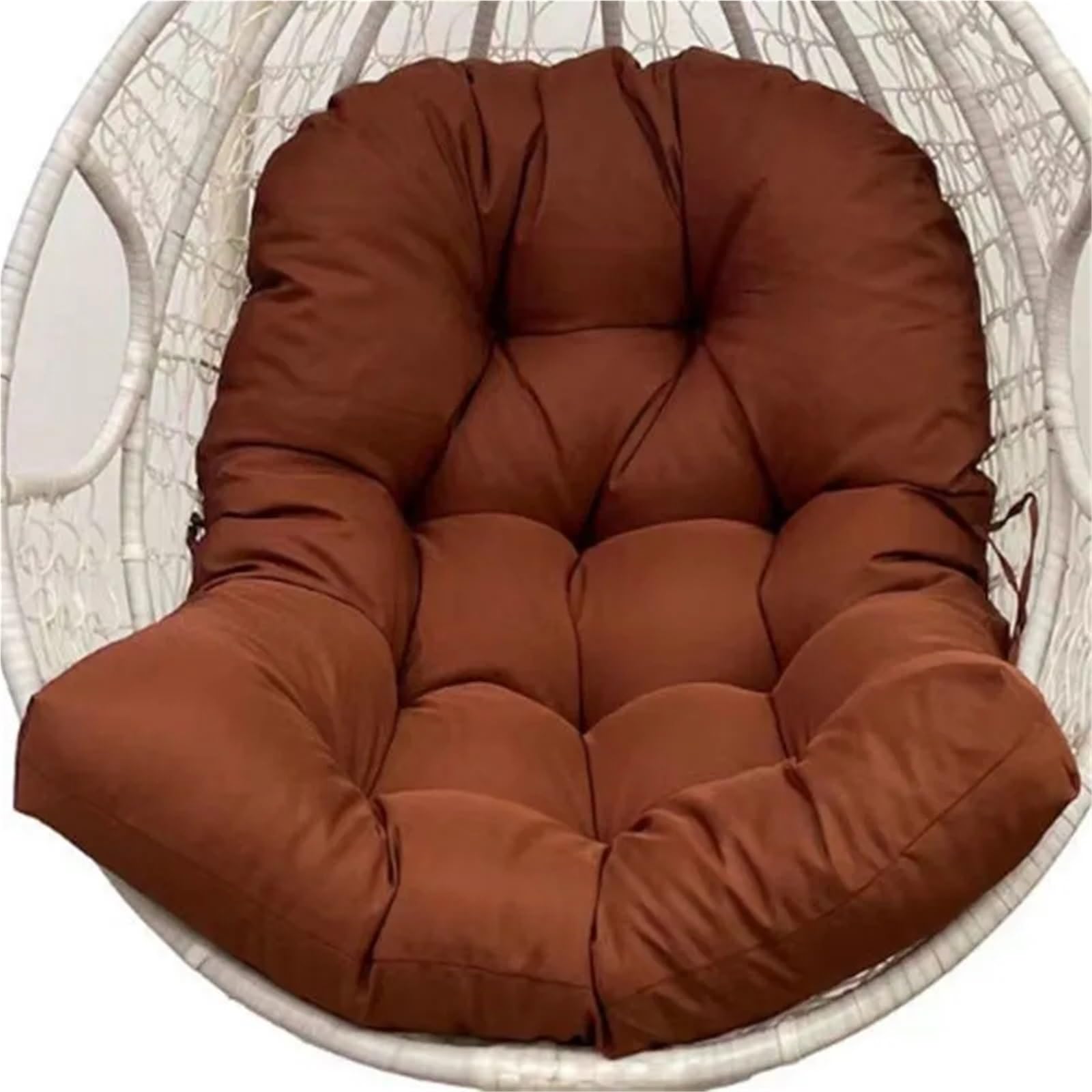CIGPKLO Hanging Chair Cushion Egg Chair Cushion Outdoor Hanging Hammock Swing Chairs Cushions Pads U-Shaped Thickened For(Brown)