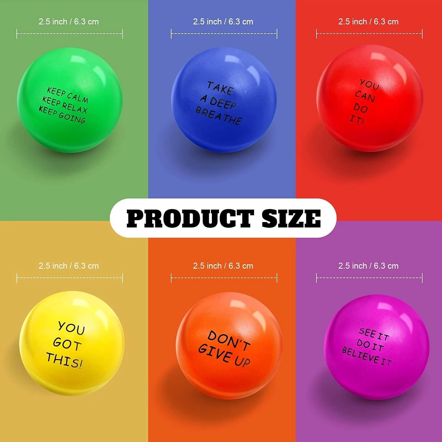 Custom Stress Balls with Logo/Text, Personalized Stress Balls for Adults 10/50/100 Packs Employee Appreciation Gift for Relief Encouraging - Image 7