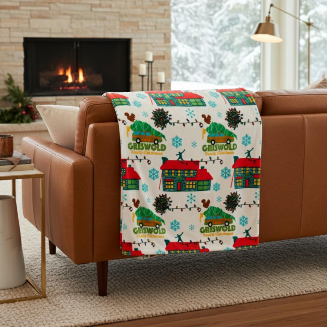 Franco Collectibles National Lampoon's Christmas Vacation Movie Holiday Bedding Super Soft Micro Raschel Throw, 50 in x 70 in, (100% Officially Licensed Product)
