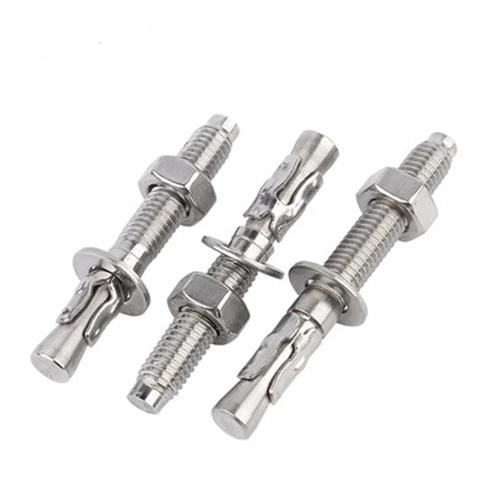 Tornillos De Expansión Para Placas De Yeso Perno de anclaje cuña acero inoxidable 304, tornillo expansión A2, a través M6 M8 M10 M12 M16(M10X80mm 5Pcs)