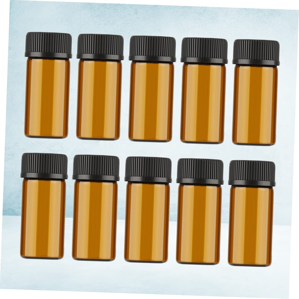 CANIGHT Small Oil Bottles 10 Pack 3ml Glass Dispensers Perfume Lid for Essential Oils Aromatherapy
