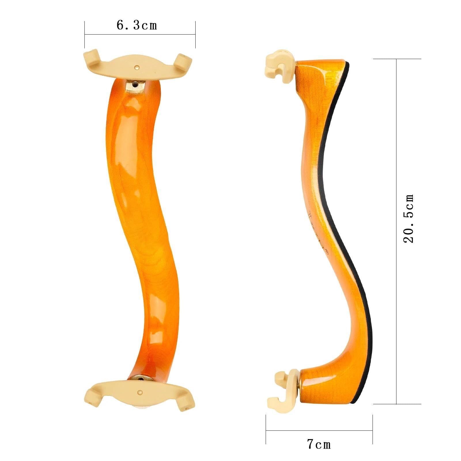 Reposapiés para violín Soporte de hombro para violín 4/4 profesional de arce ajustable suave accesorios
