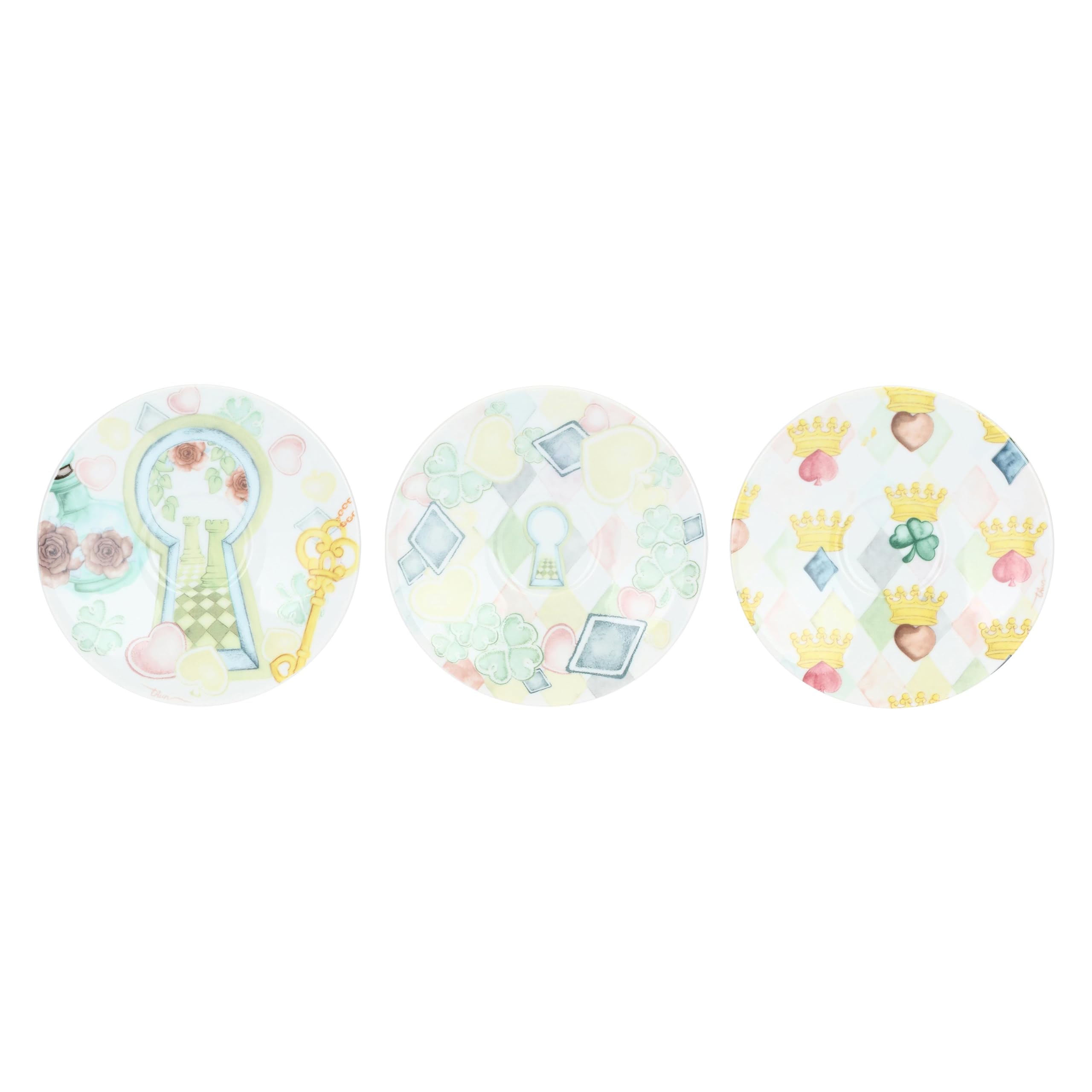 THUN Set 6 Tazzine Espresso con Piattini in Porcellana, Collezione Incanto di Primavera, 7,5x6 cm