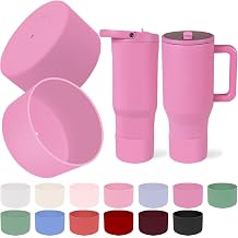 2PCS Silicone Boot for HydroJug Traveler 40oz & Sport 32oz, Protective Anti-Slip Bottom Sleeve for Hydrojug Stainless Steel Tumbler, Water Bottle Rubber Base Accessories BPA-Free Taffy