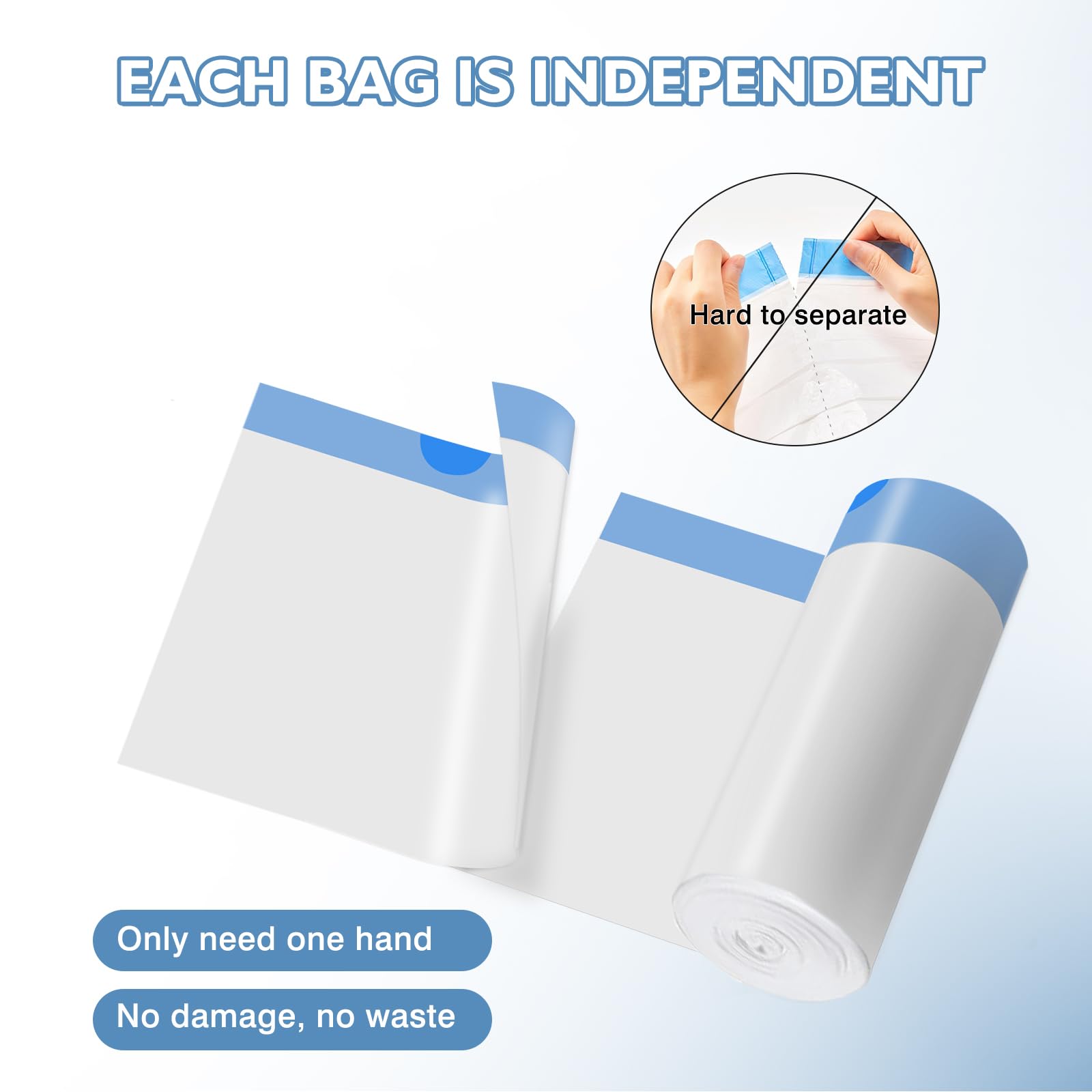 60 forros de caja de arena para gatos autolimpiables compatibles con MW-SC01/MW-SC02/MW-LR01, caja de arena automática para gatos, con cordón, bolsas de basura de repuesto resistentes de 18 x