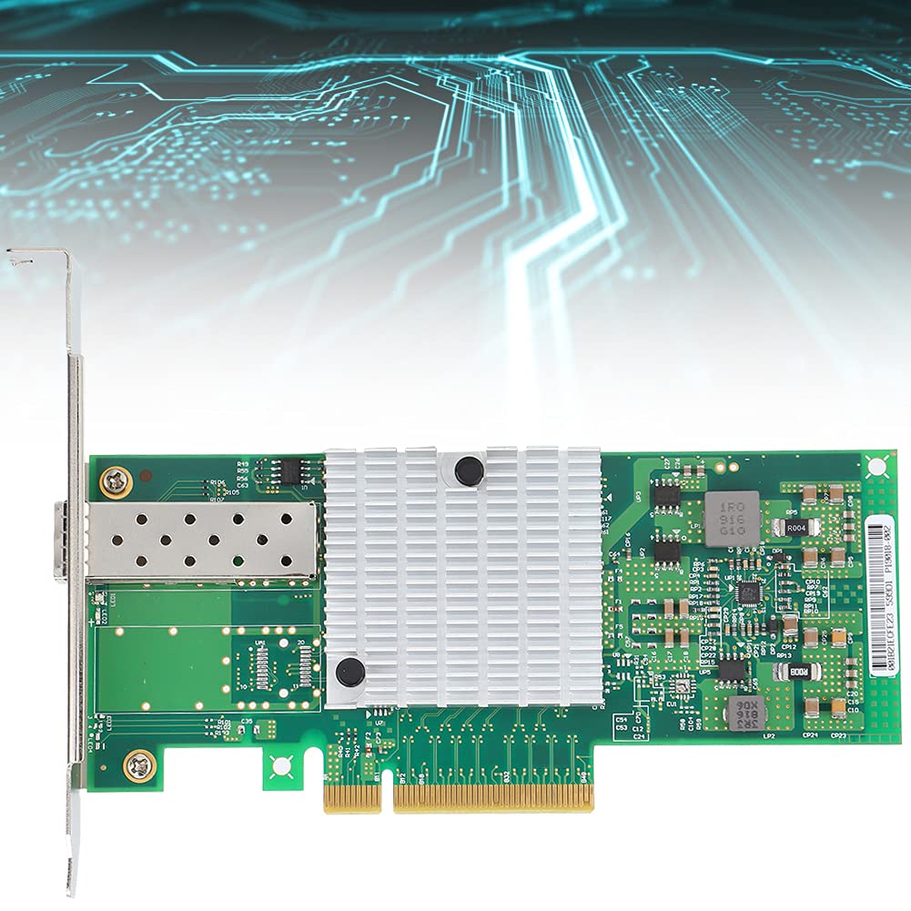 ASHATA Carte Réseau PCIE, Carte Réseau Fibre Optique 10 Gbit/s, Port Unique pour Puce 82599EN E10G41BTDA X520-DA1, Carte Réseau Gigabit avec Interface Carte mère: PCI-Express 2.0 5.0