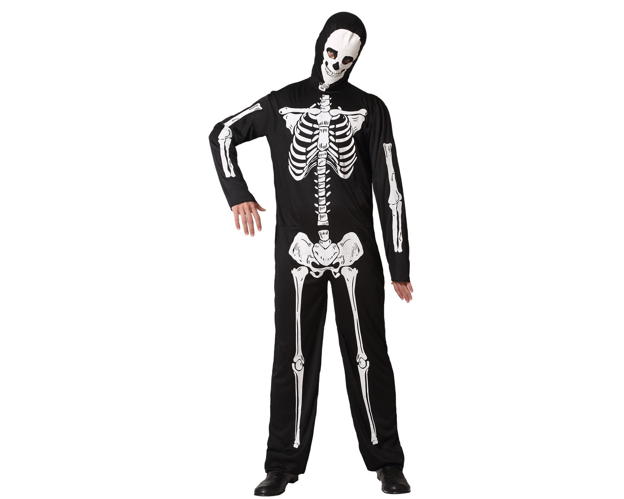 Atosa skeleton costume man black xs