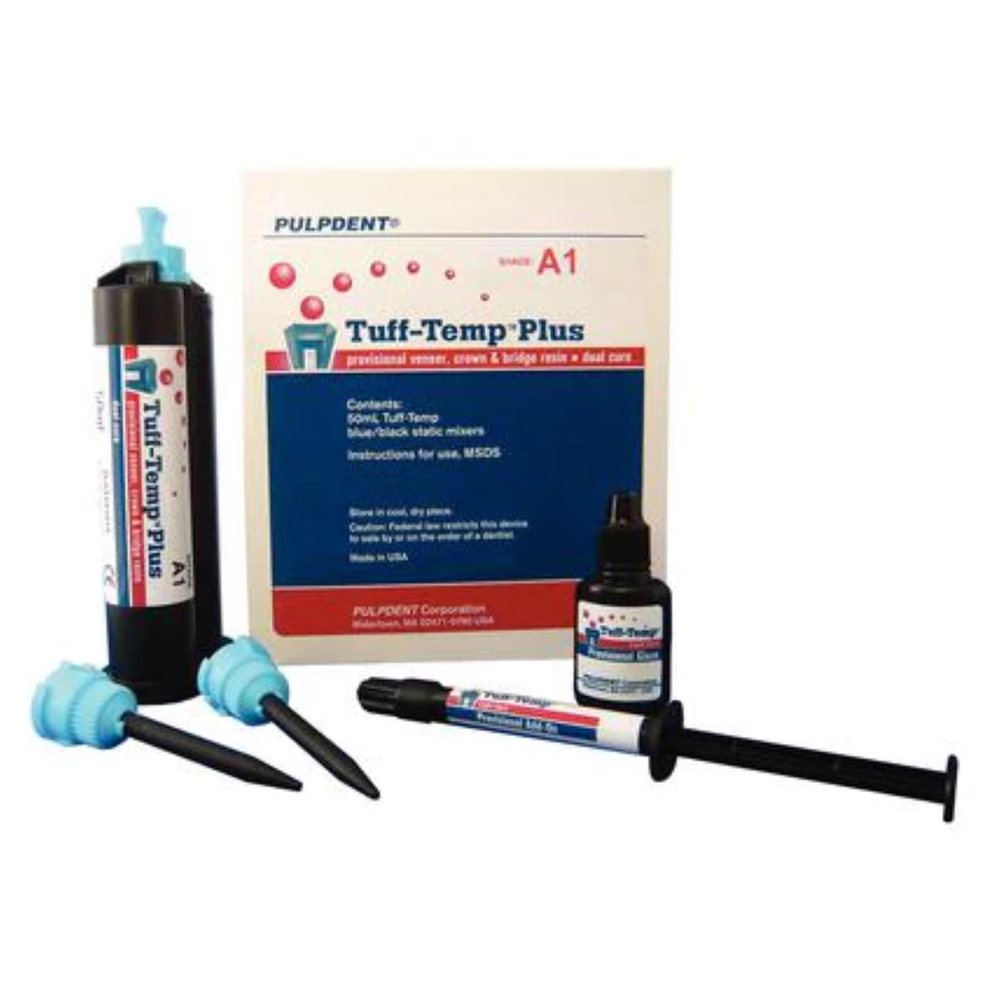 Pulpdent TTPA1 Tuff-Temp Plus Crown & Bridge Material Automix Cartridge A1 50 mL