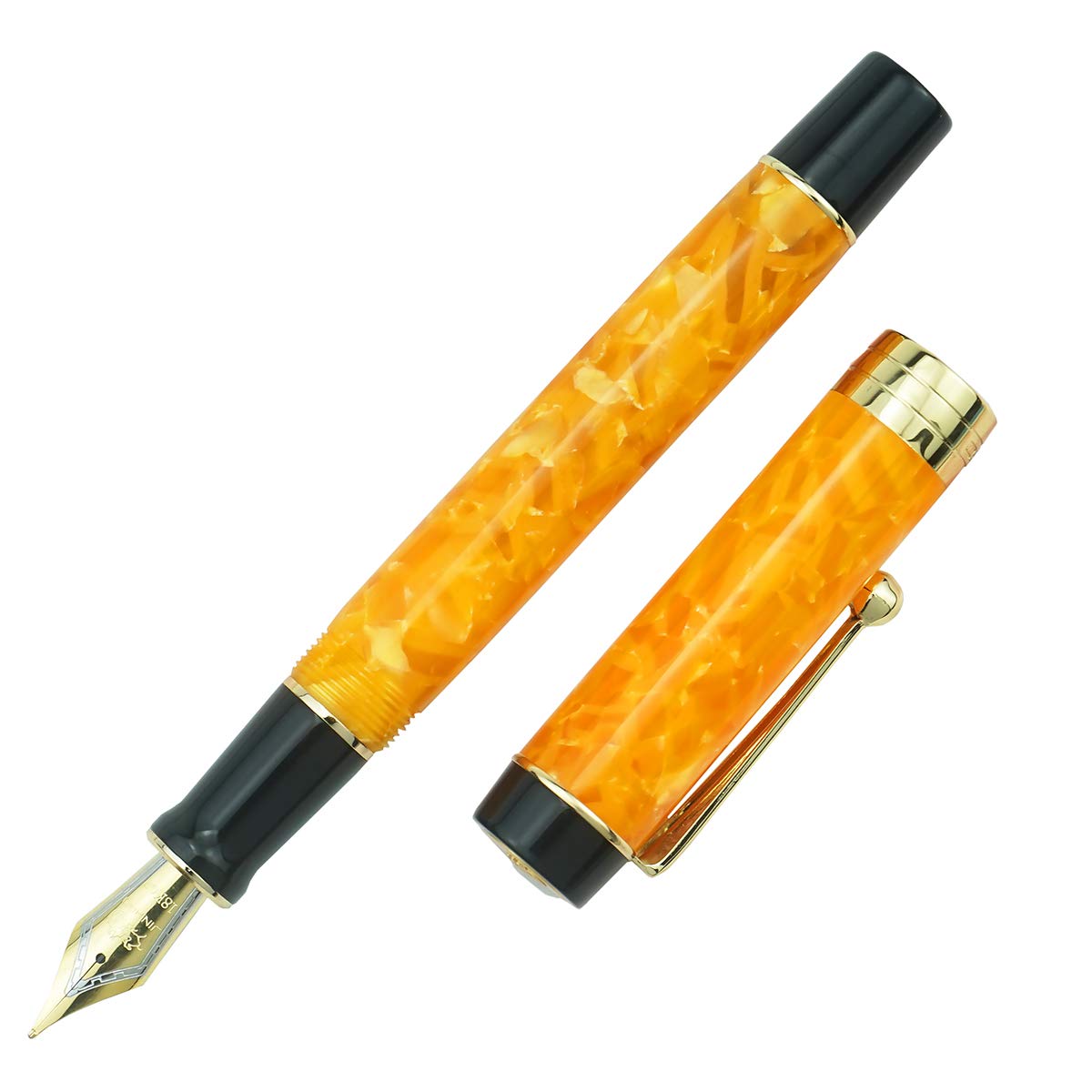 Amazon | (ジンハオ) Jinhao 100 クラシック 万年筆 ベントニブ, 筆