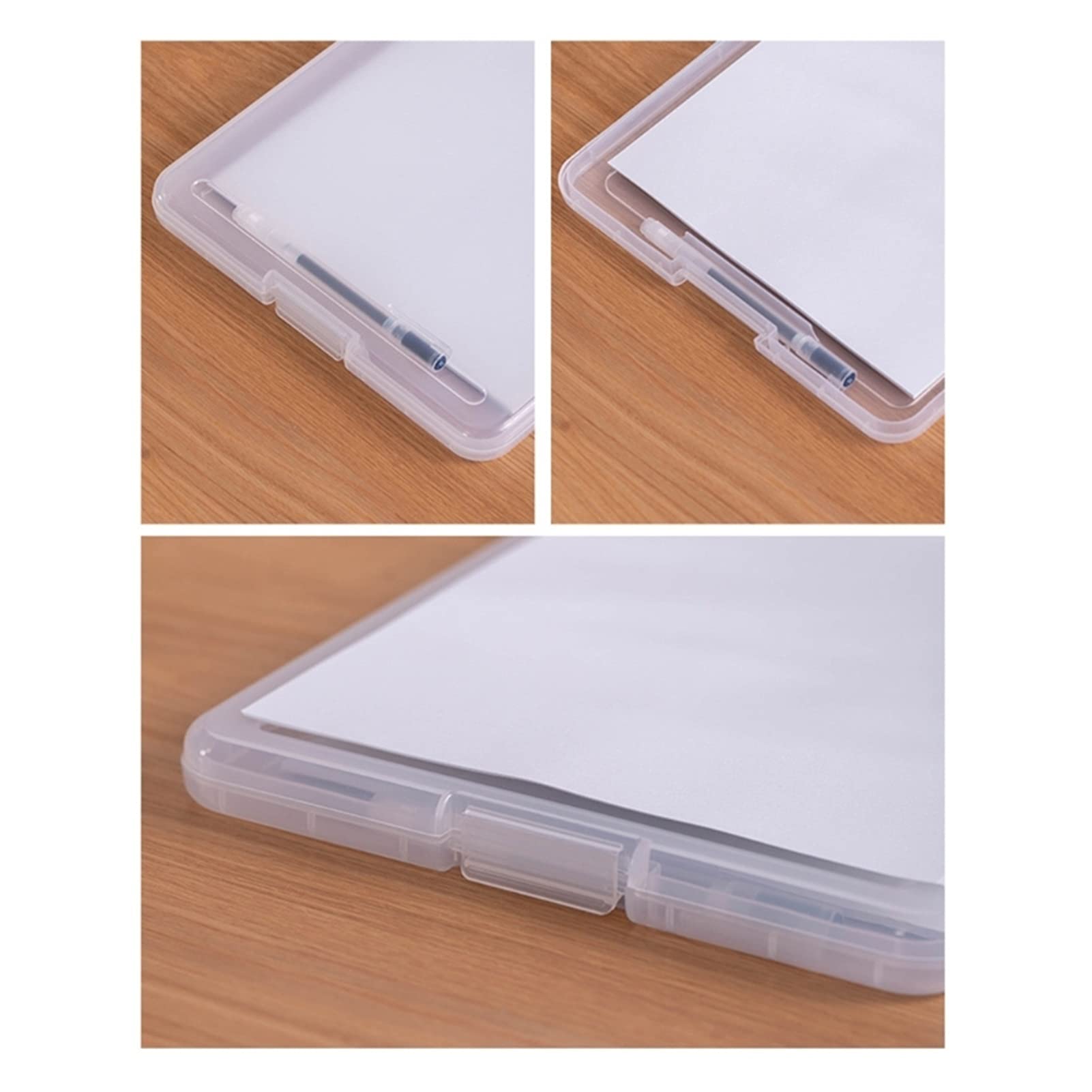 Appunti Cartella Portadocumenti Multifunzionale Custodia Organizer in plastica Scatola portaoggetti per Appunti Forniture per Ufficio Cancelleria 1 PC Clip Board
