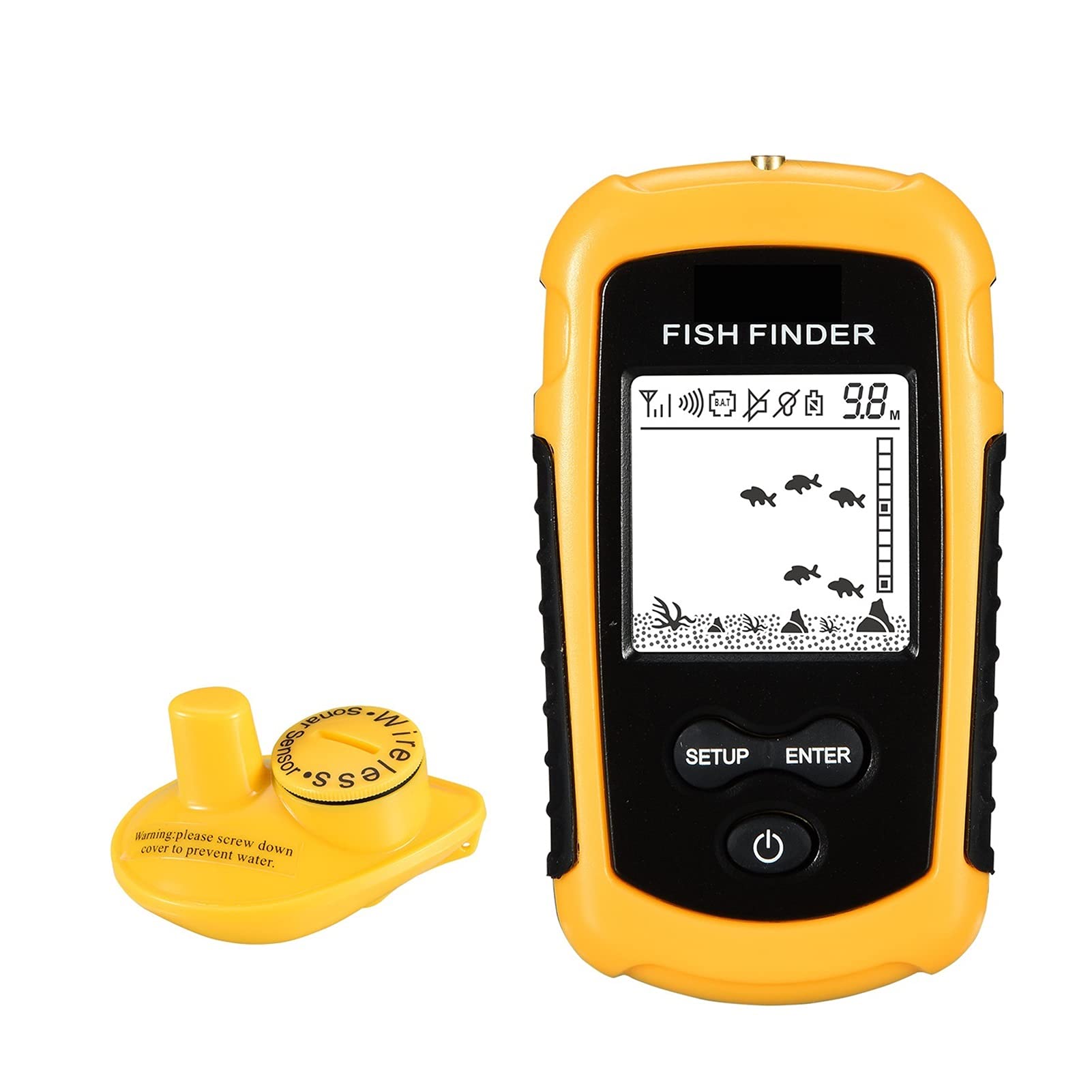 Buscador de Peces, Portátil Echo Sunder Sonar Profundidad Ocean River Wireless Fish Finder
