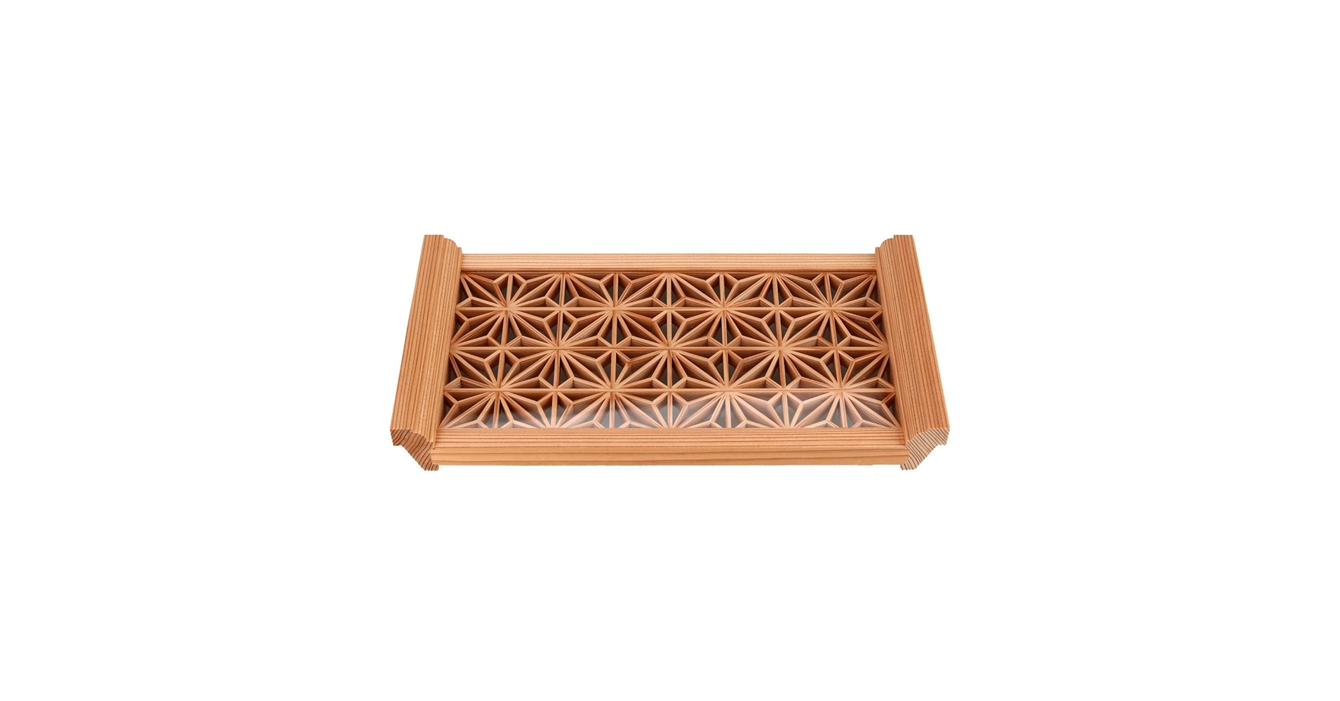 新品未使用　縁樹　雅　木工芸品　角麻シリーズ　組子細工　杉　トレー　縁起組子 新品未使用 縁樹 雅 木工芸品 角麻シリーズ 組子細工 杉 トレー